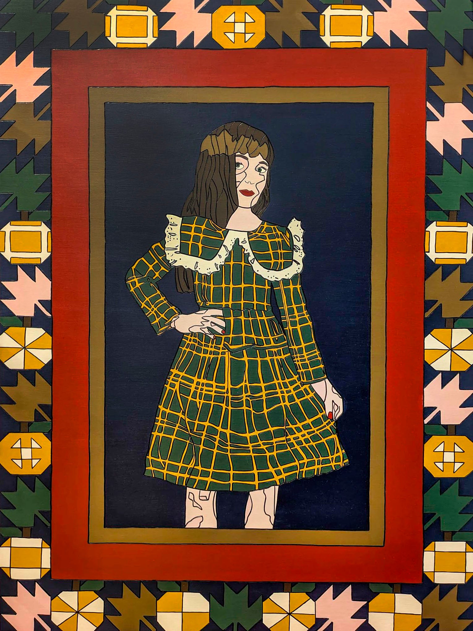 Pilgrim Lass, Thanksgiving Quilt- Artwork