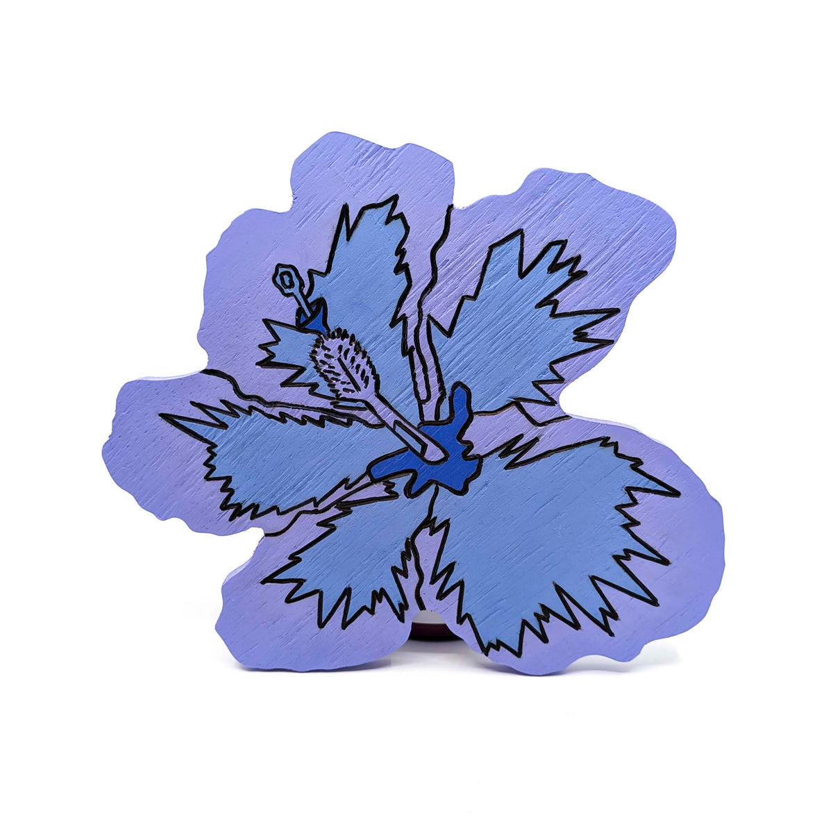 Jeremy Holland - Hibiscus Wall Art - Purple Border & Blue Center - VISUAL INDEX