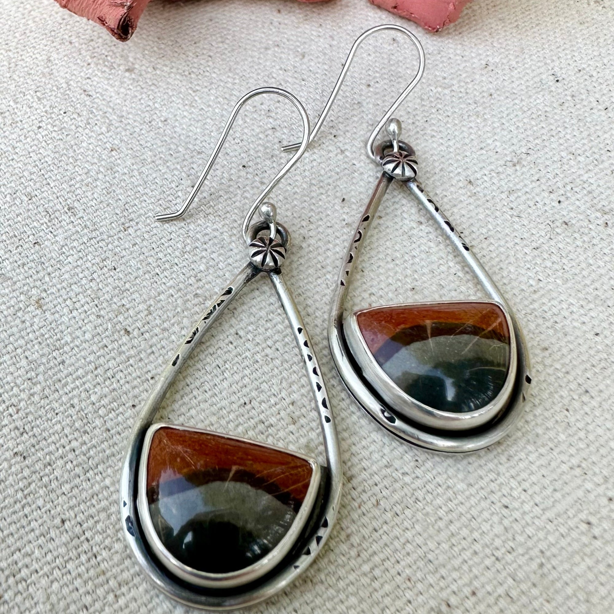 Polychrome Jasper Drops by Leslie Scholz of Green Bird Studios. 