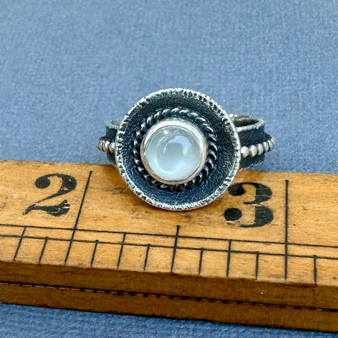 Moonstone Ring by Leslie Scholz of Green Bird Studios