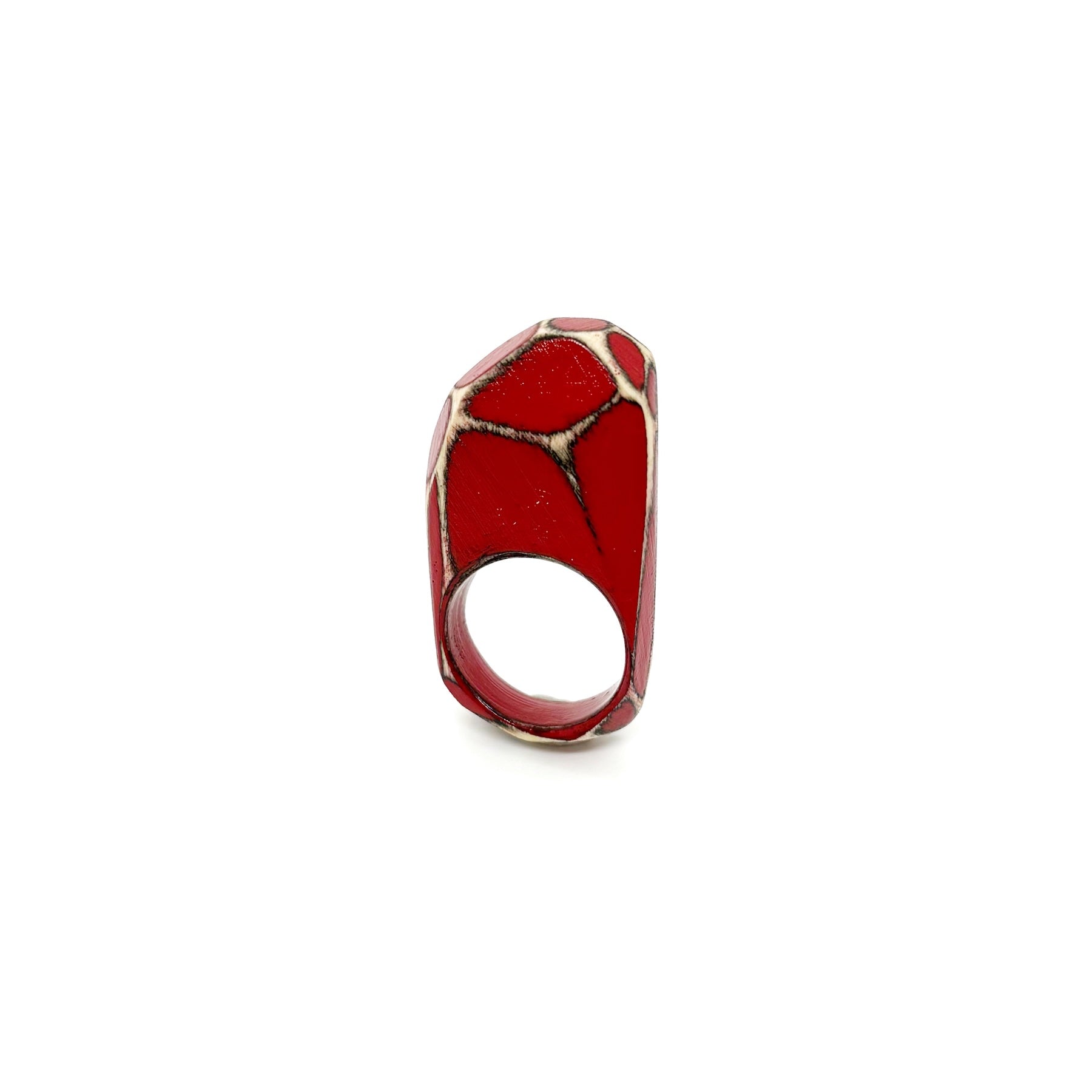 Multifaceted Ring (Red)