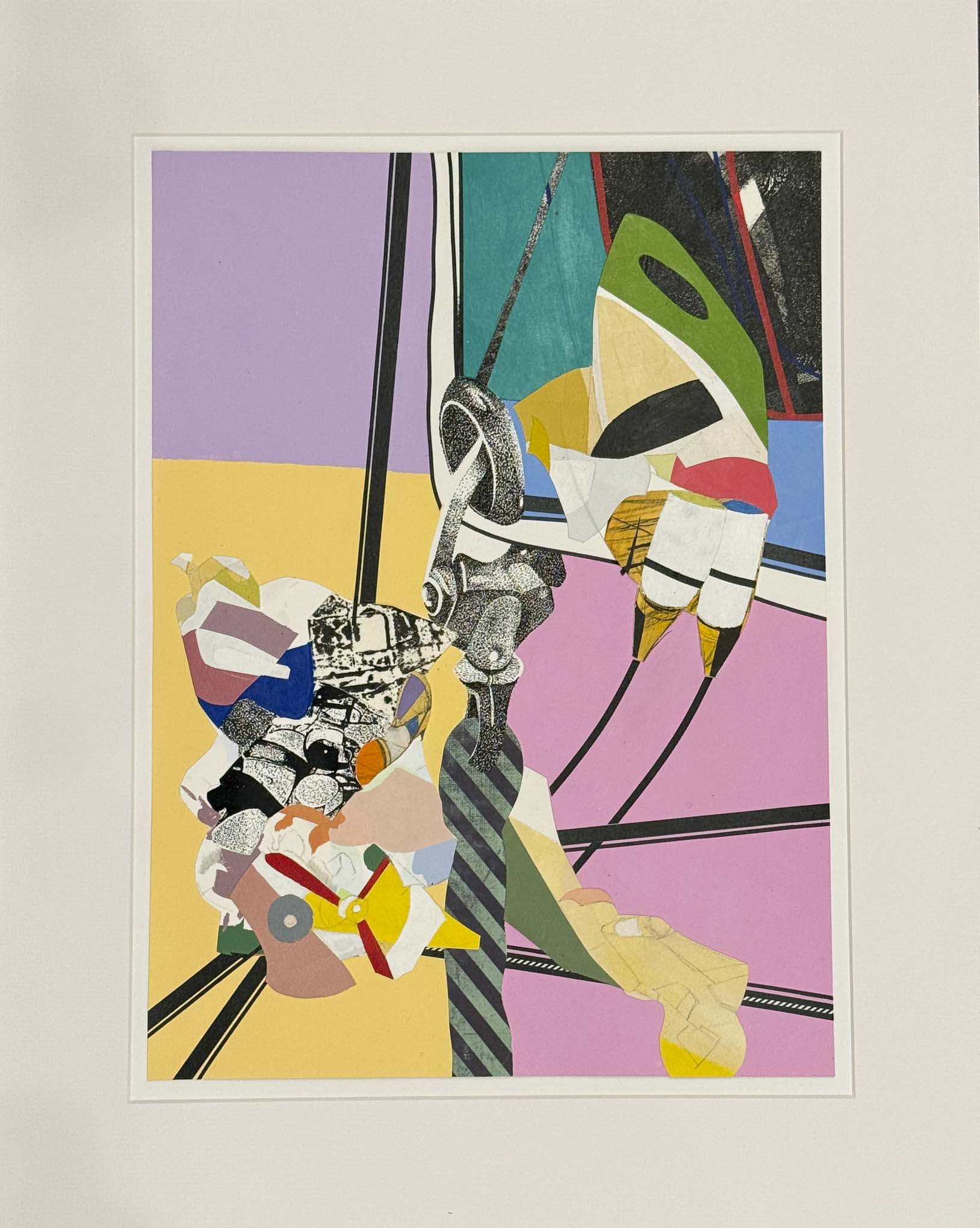 Lines of Passage Collage Series- Framed, 22"(H) x 18"(W)