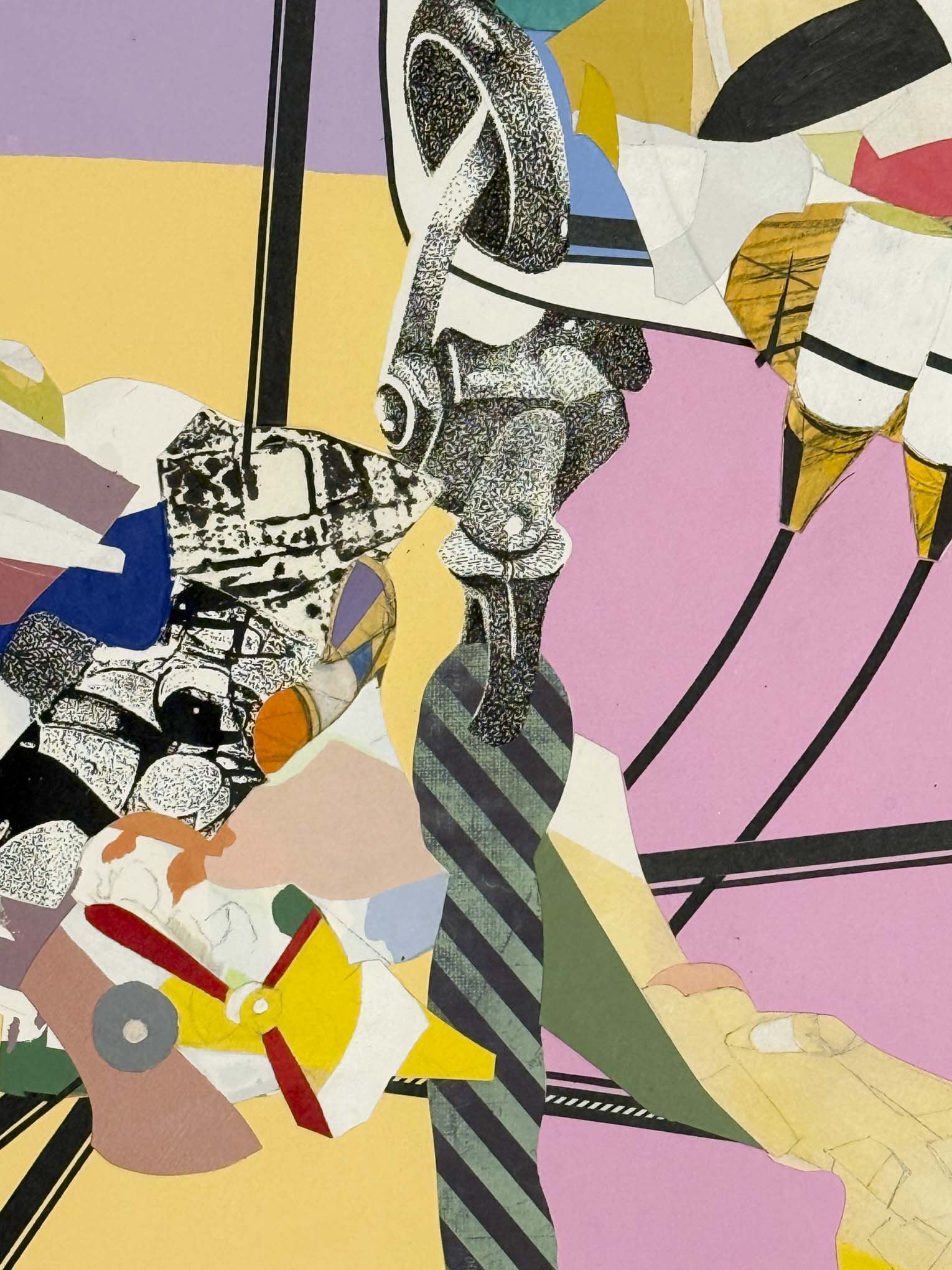 Lines of Passage Collage Series- Framed, 22"(H) x 18"(W)