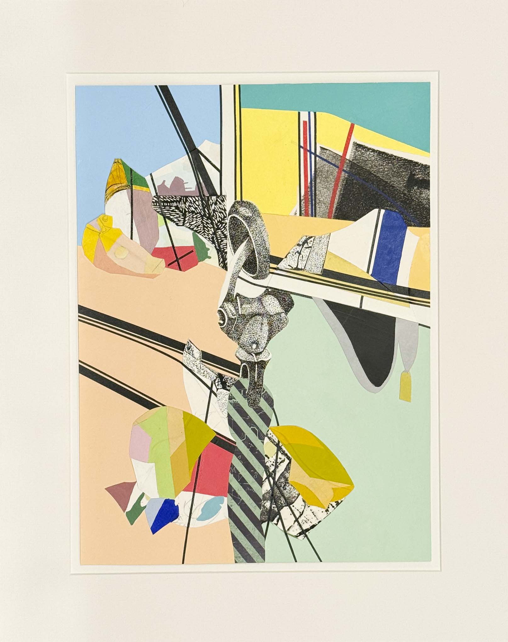Lines of Passage Collage Series- Framed, 22"(H) x 18"(W)