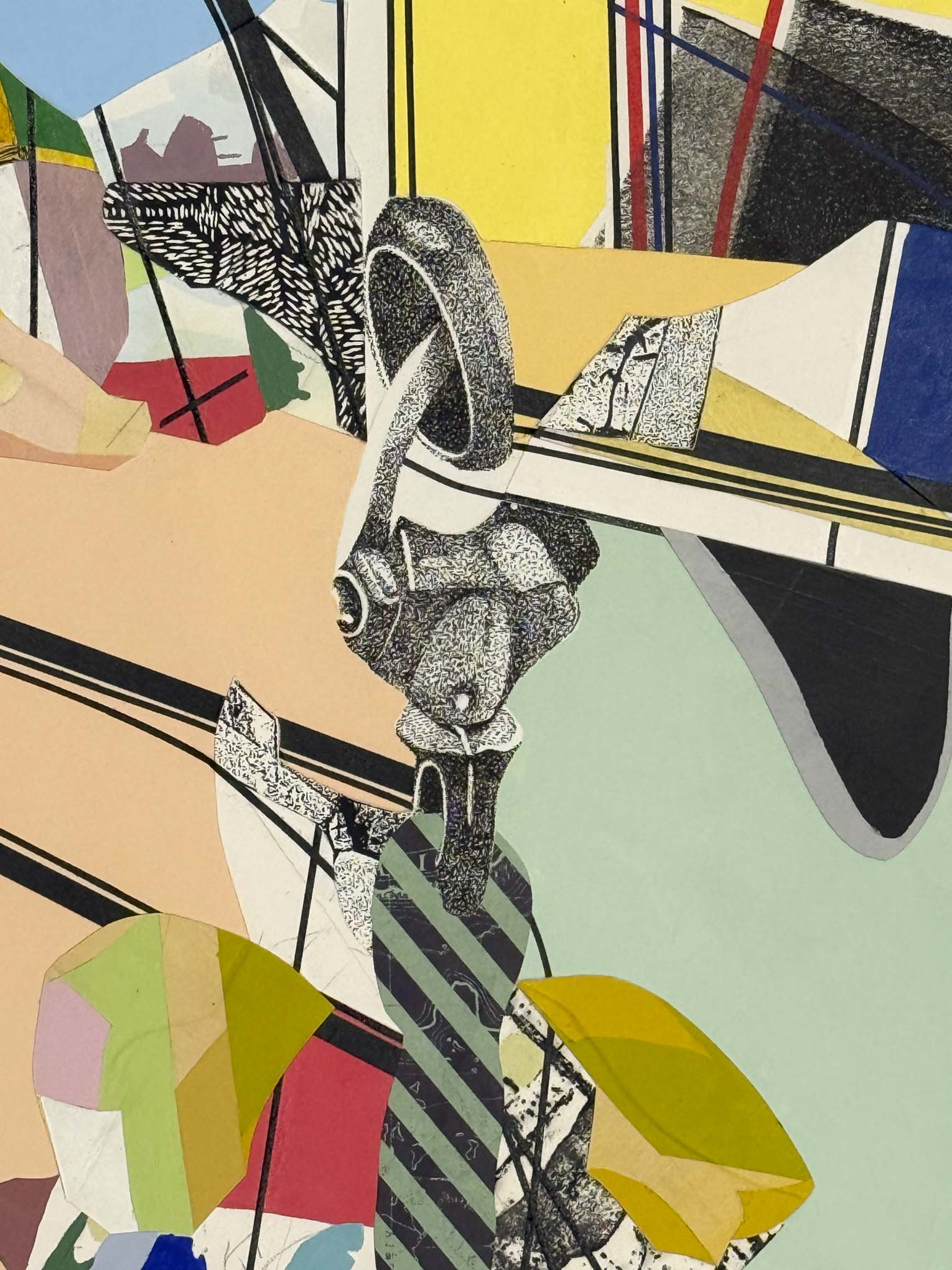 Lines of Passage Collage Series- Framed, 22"(H) x 18"(W)