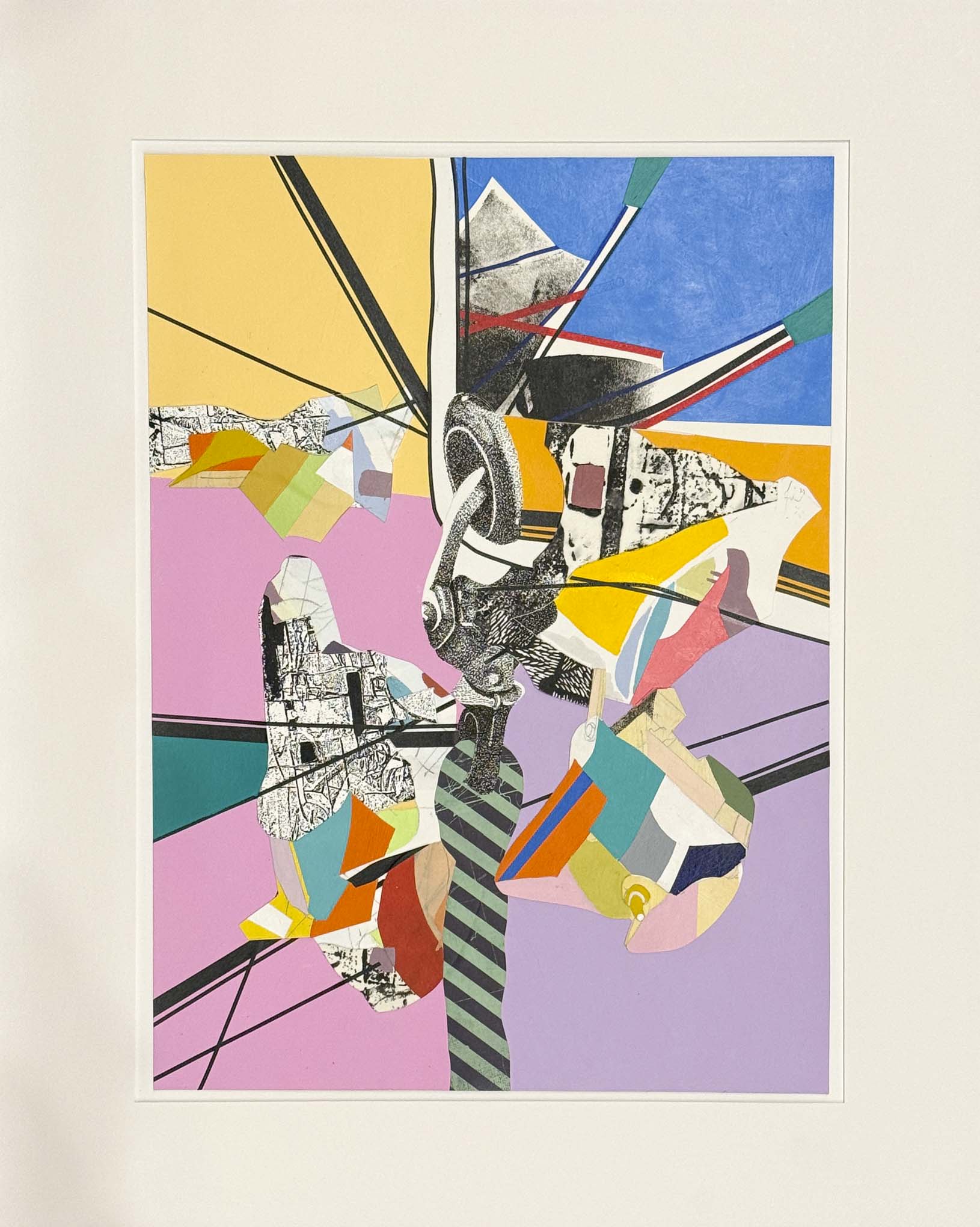 Lines of Passage Collage Series- Framed, 22"(H) x 18"(W)