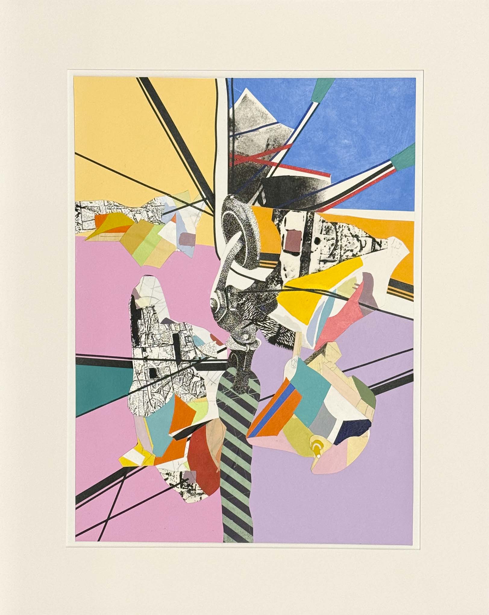 Lines of Passage Collage Series- Framed, 22"(H) x 18"(W)