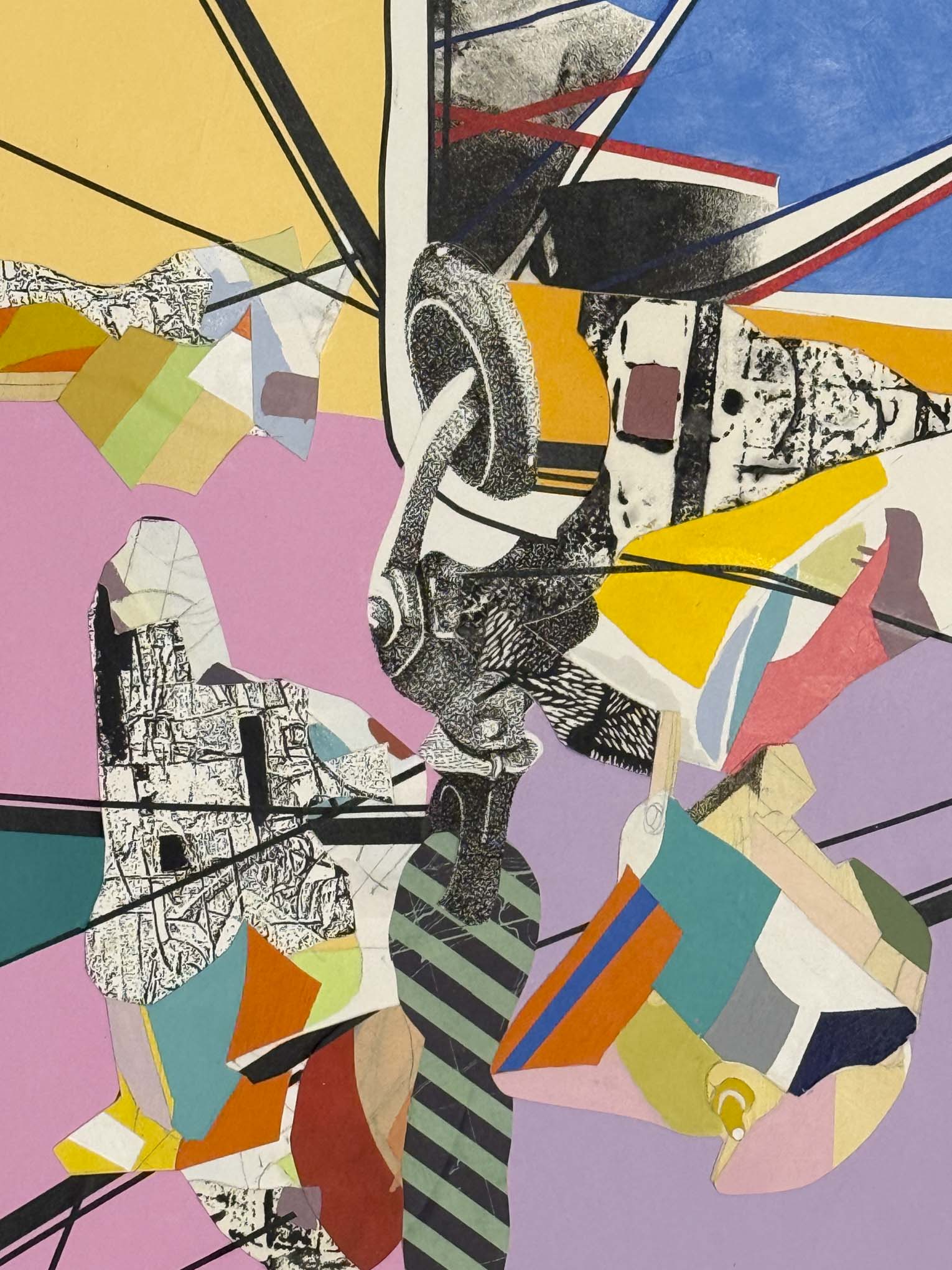 Lines of Passage Collage Series- Framed, 22"(H) x 18"(W)