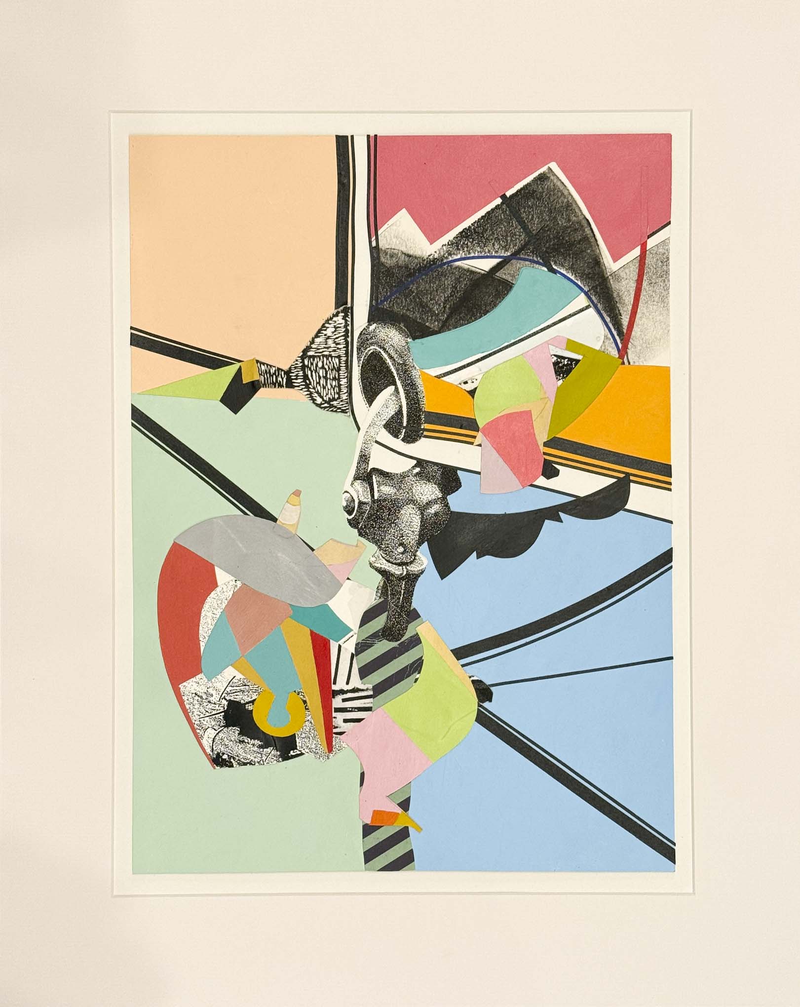 Lines of Passage Collage Series- Framed, 22"(H) x 18"(W)