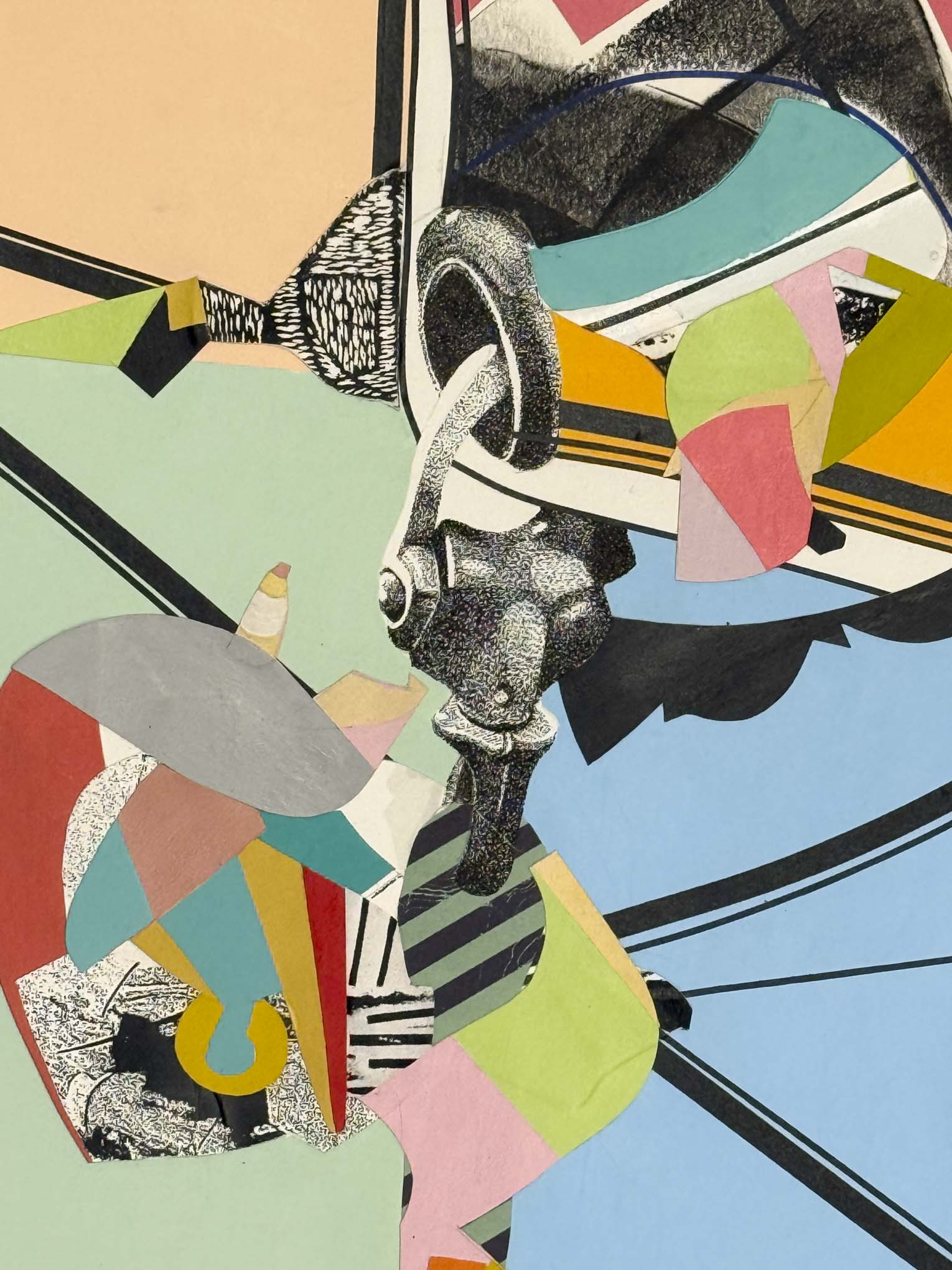 Lines of Passage Collage Series- Framed, 22"(H) x 18"(W)