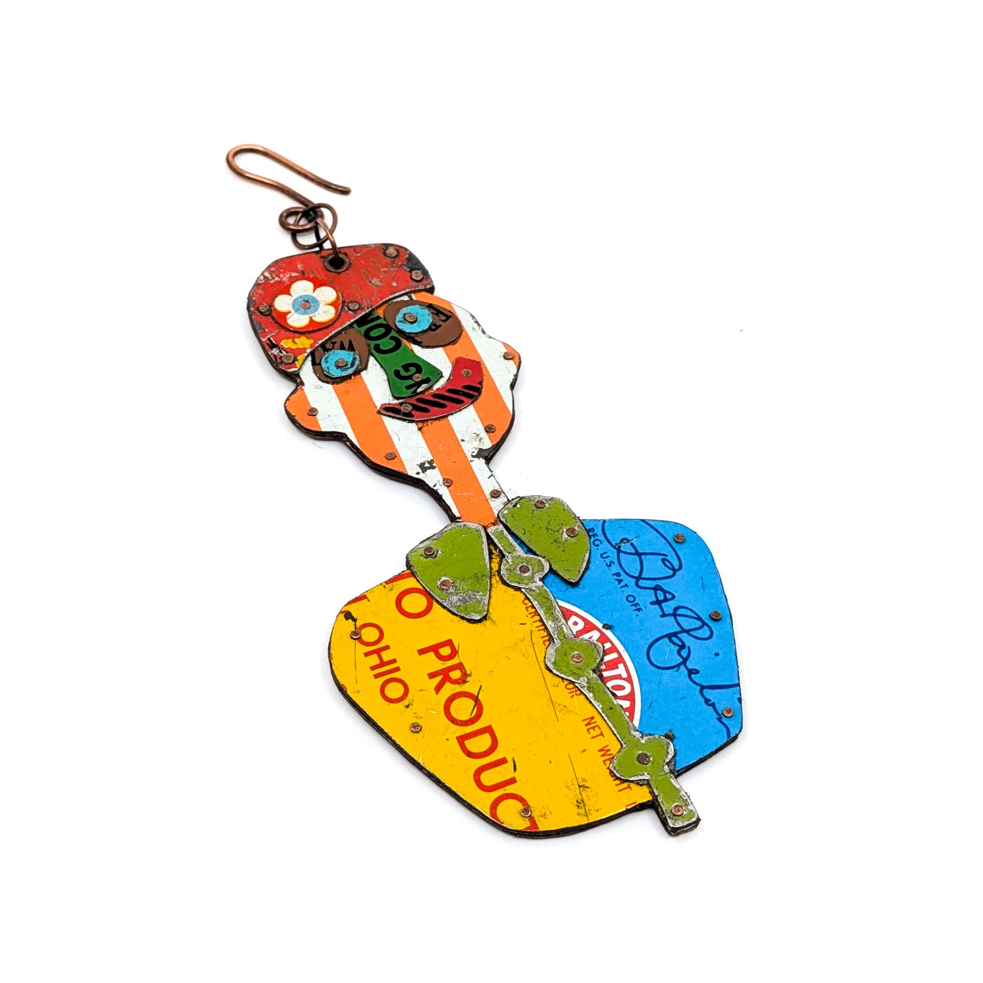 Ornament- Striped Face Clown