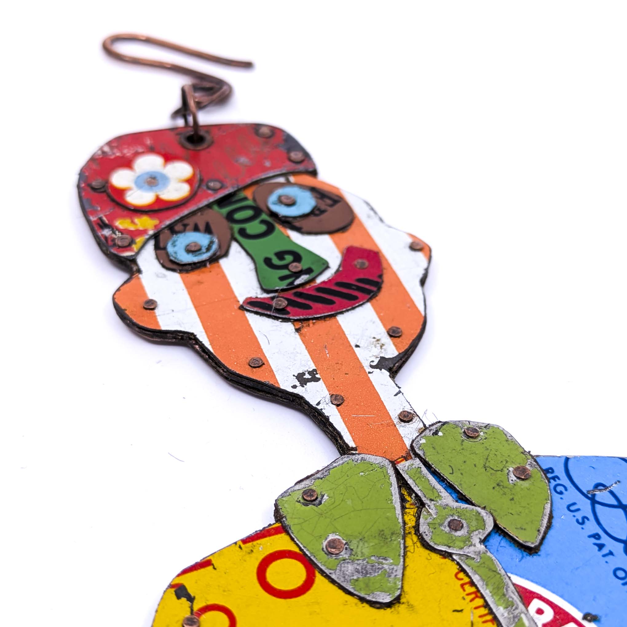 Ornament- Striped Face Clown