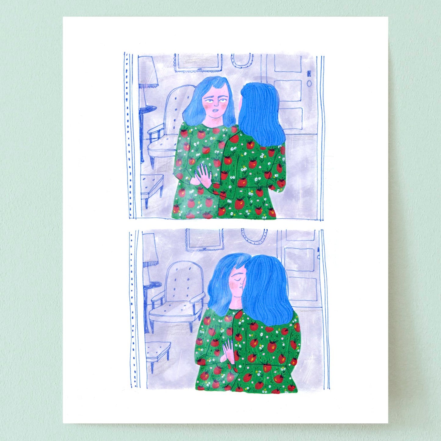 Kissing Myself- Print