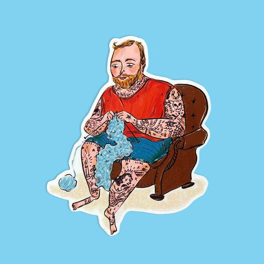Tattooed Knitter- Sticker