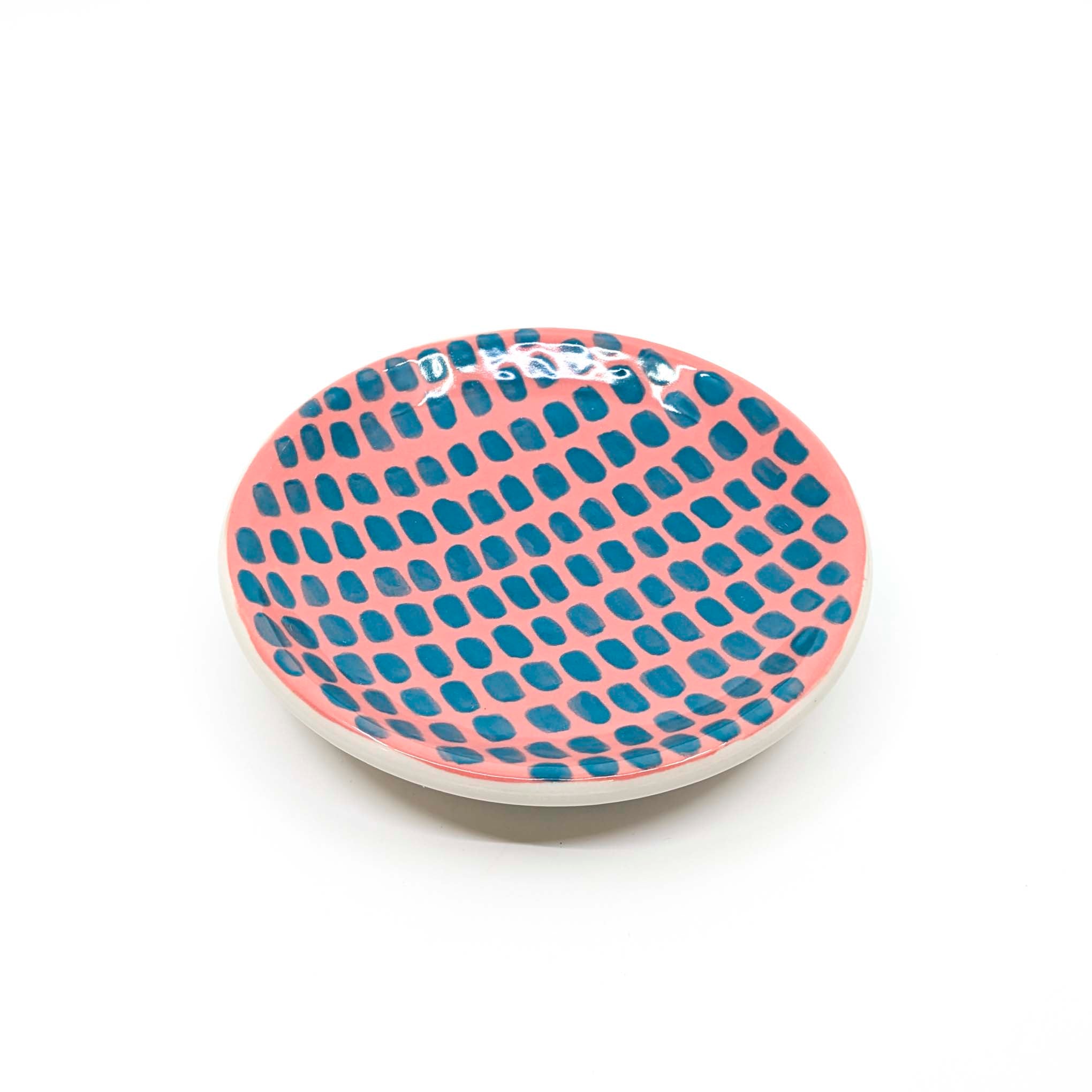 Pink & Turquoise Dash Plate