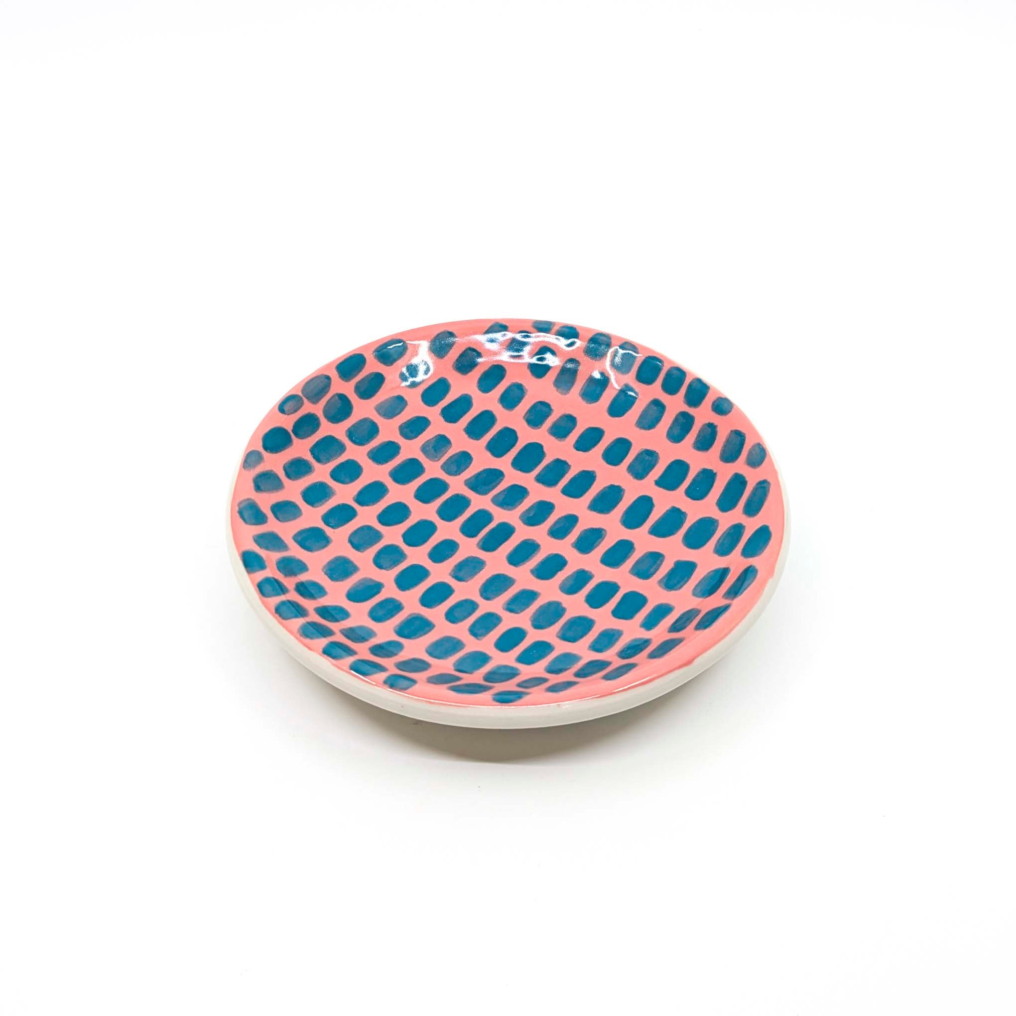 Pink & Turquoise Dash Plate