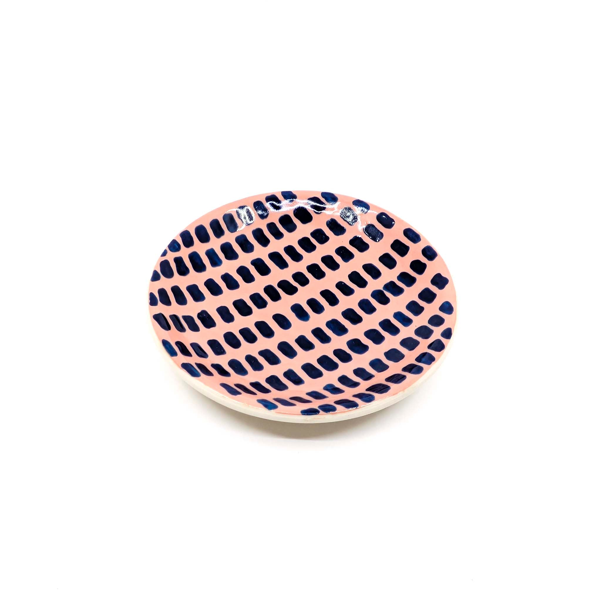 Pink & Blue Dash Small Plate