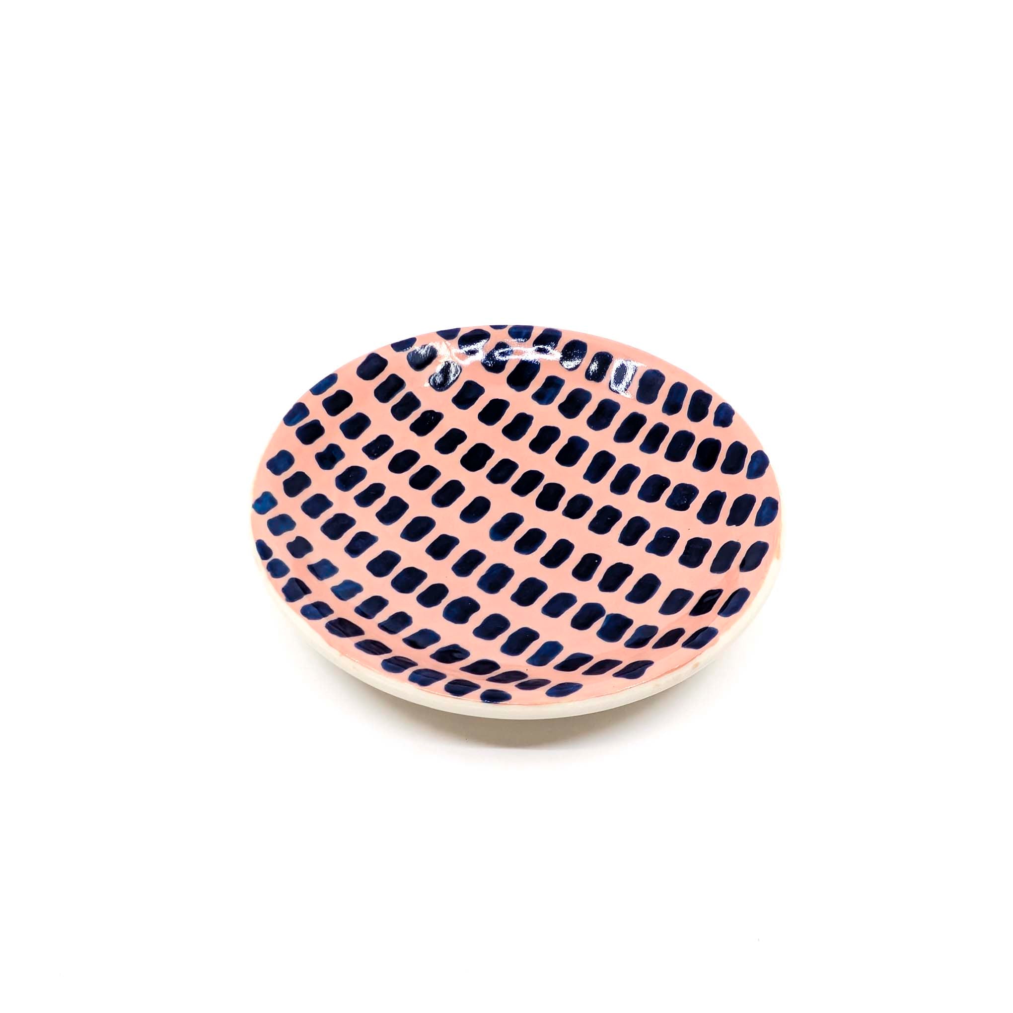 Pink & Blue Dash Small Plate