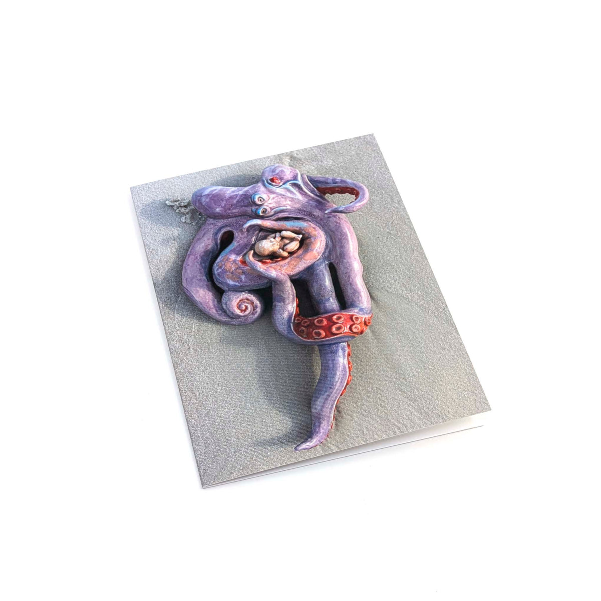 Lou Mitchell Courtney - Various Cards - Octopus with Baby - VISUAL INDEX