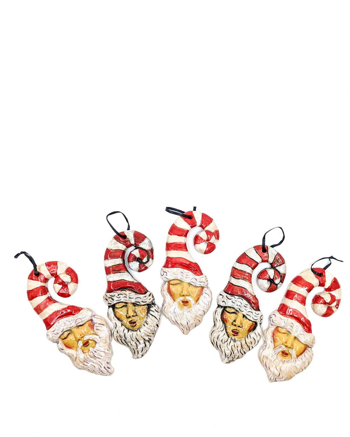 Sleepy Santa- Handmade Ornament
