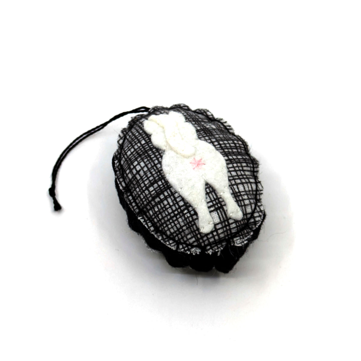 Cat Butt Ornament (White)
