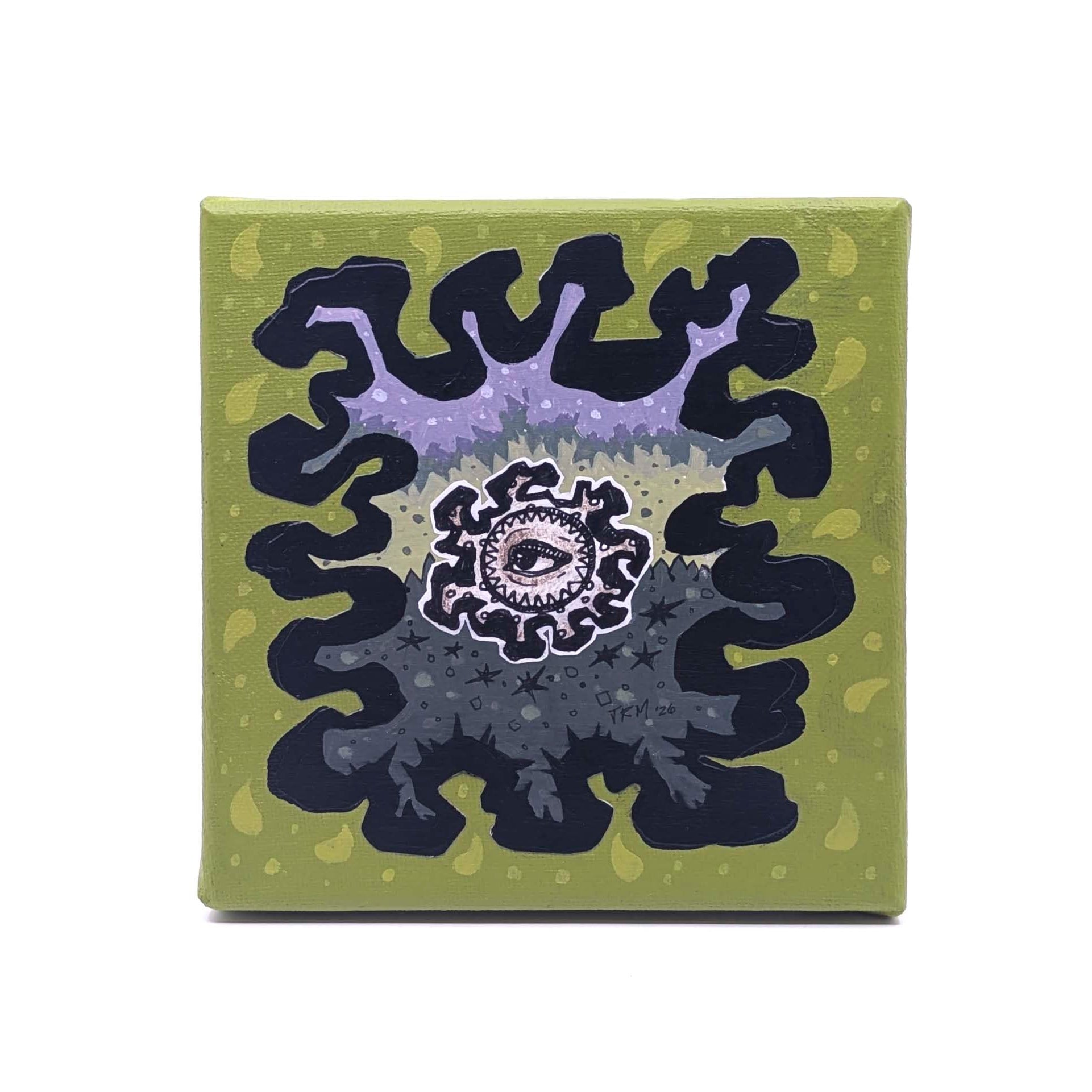 An Enigmatic Entity in the Garden- Original Artwork