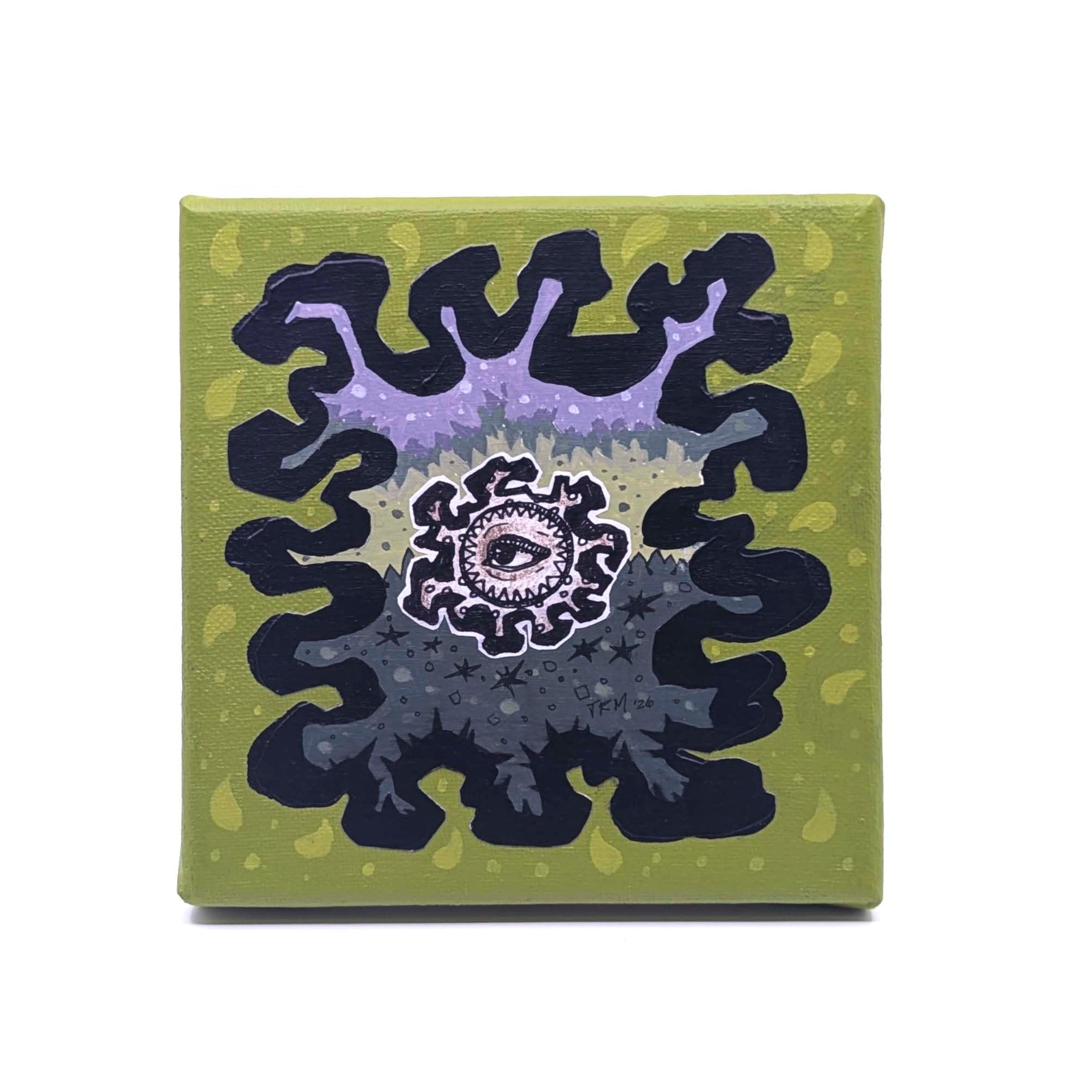 An Enigmatic Entity in the Garden- Original Artwork