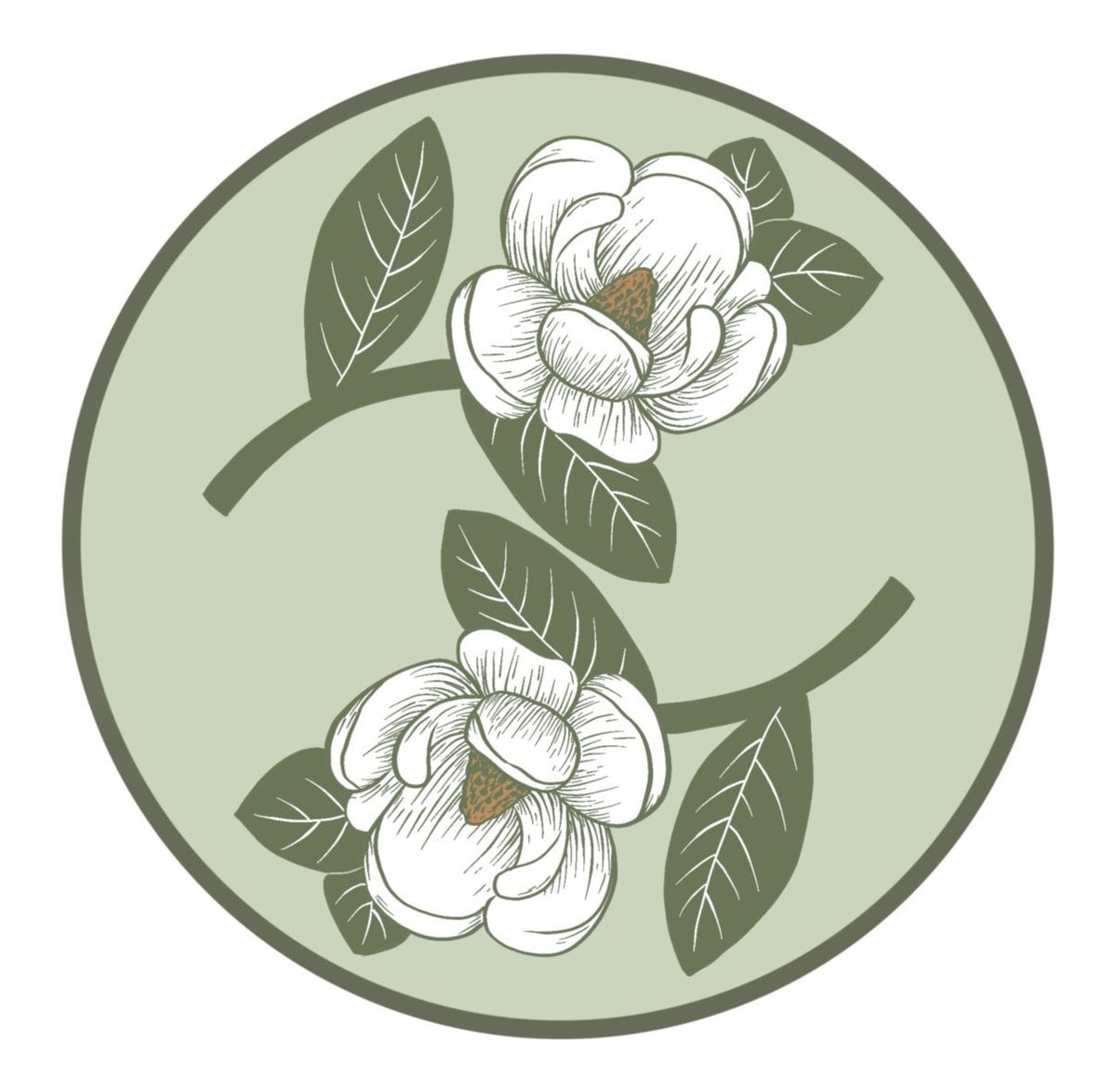 Press Relief - Swirling Flowers - Sticker - Swirling Magnolias - VISUAL INDEX