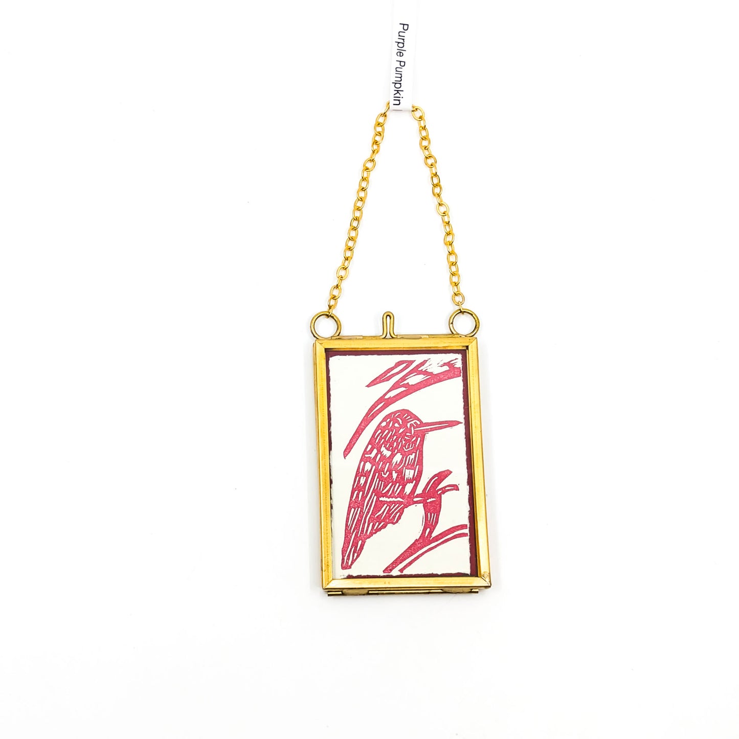 Block Printed Bird Ornament