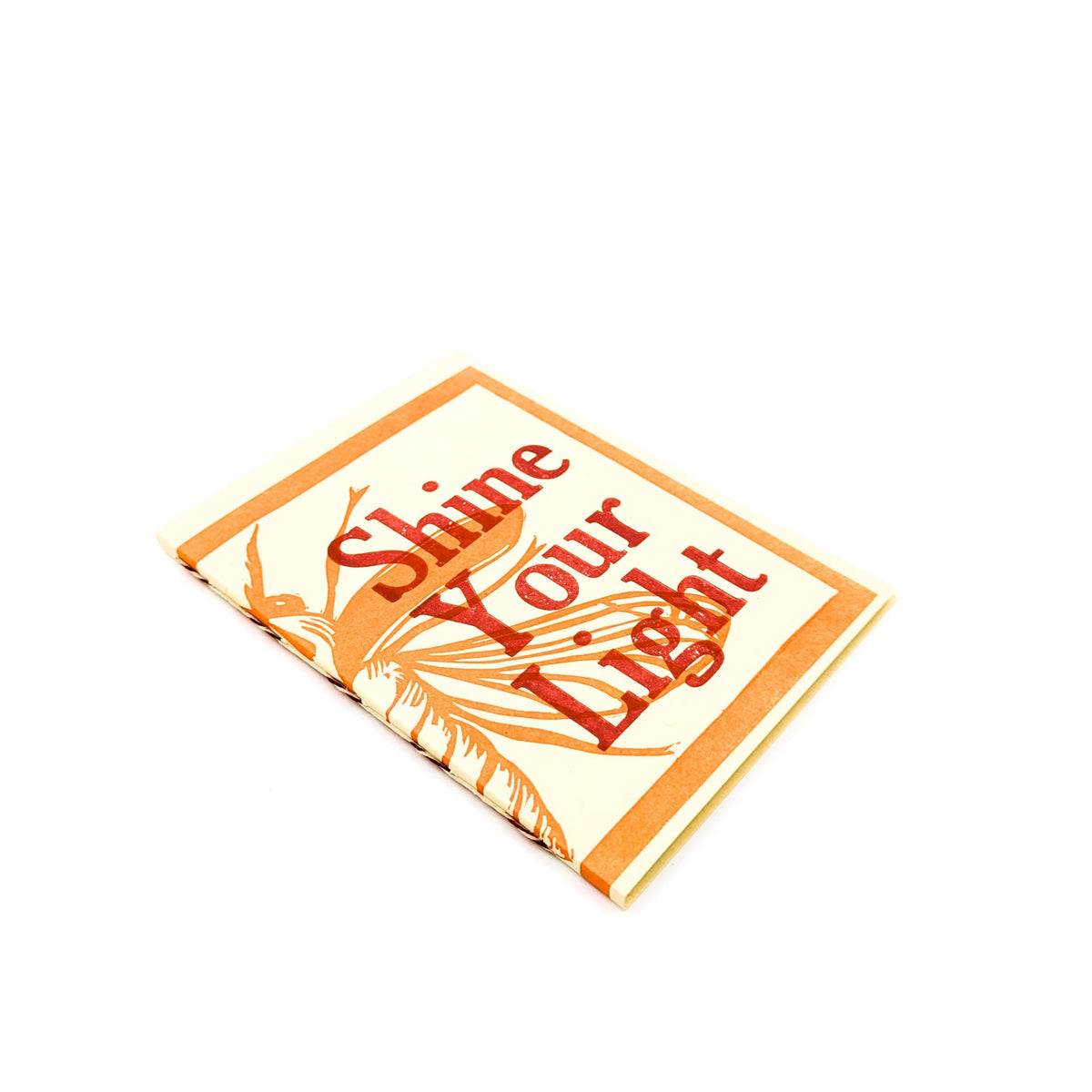 Purple Pumpkin Press - Thin Paper Journals - Shine Your Light on Cream - VISUAL INDEX