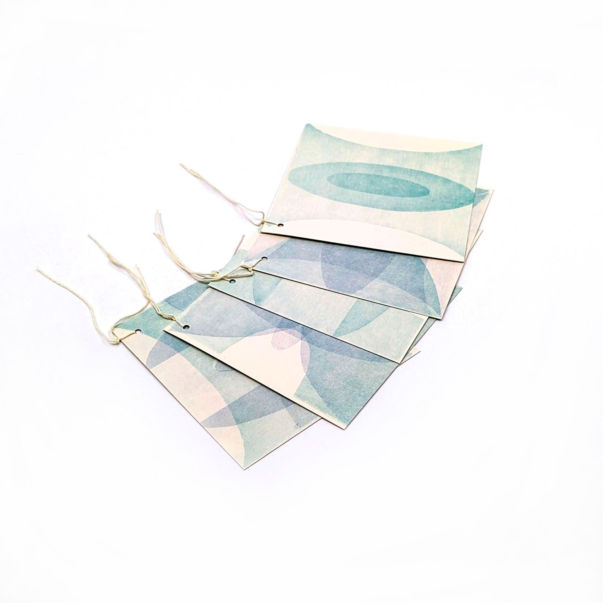Square Block Printed- Gift Tags (2) (Pack of 5)