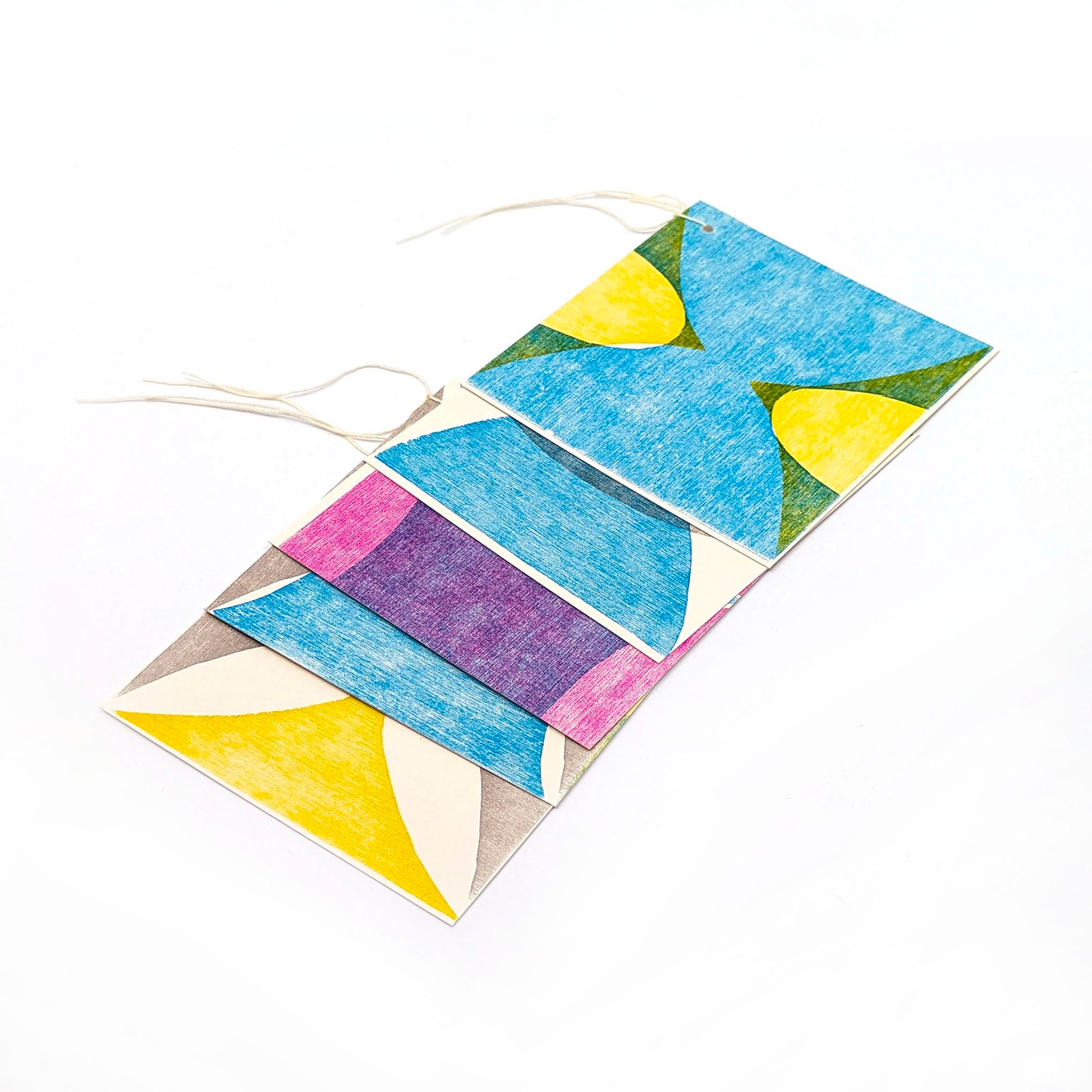Square Block Printed- Gift Tags (1) (Pack of 5)