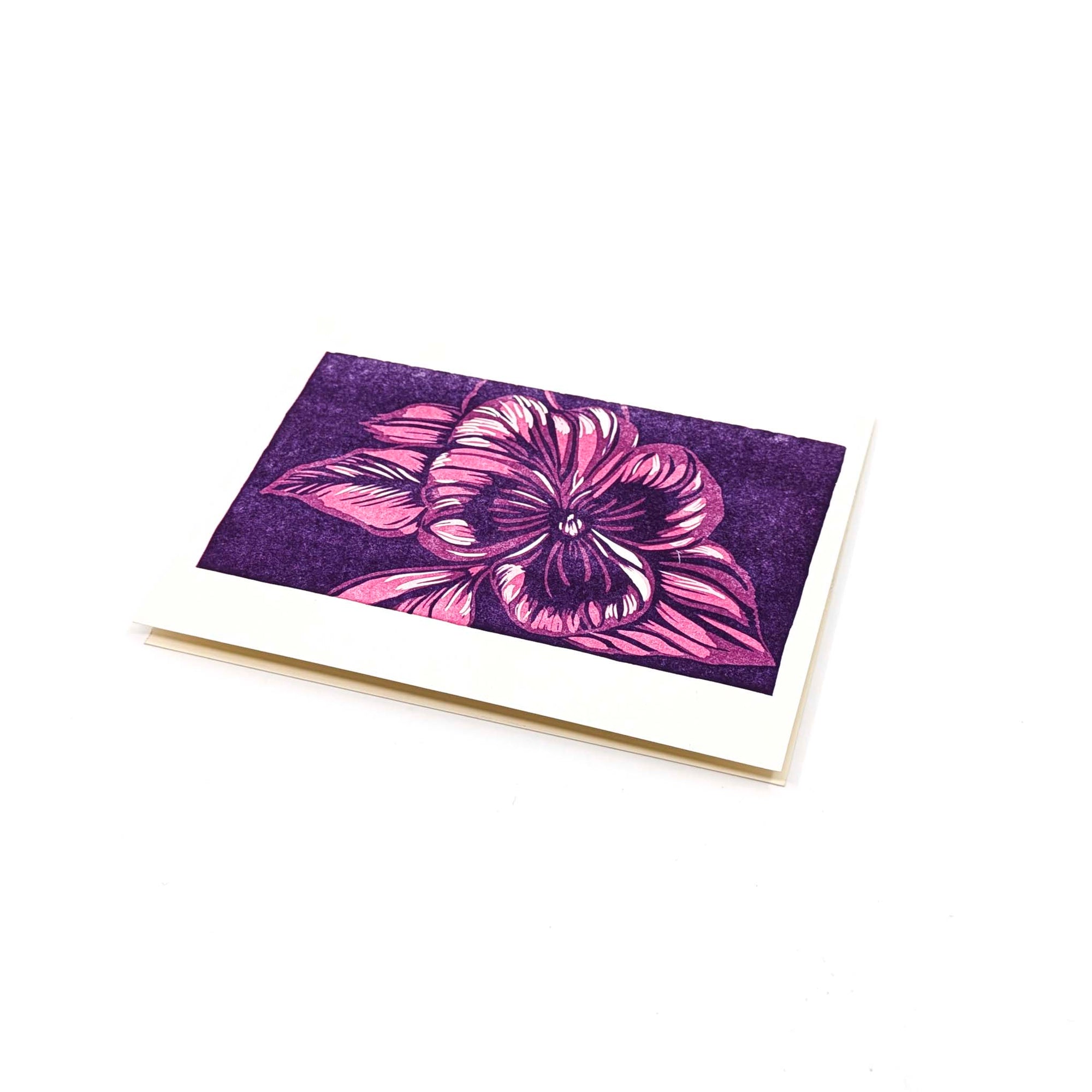 Purple Floral Valentines Day Card (3 styles)
