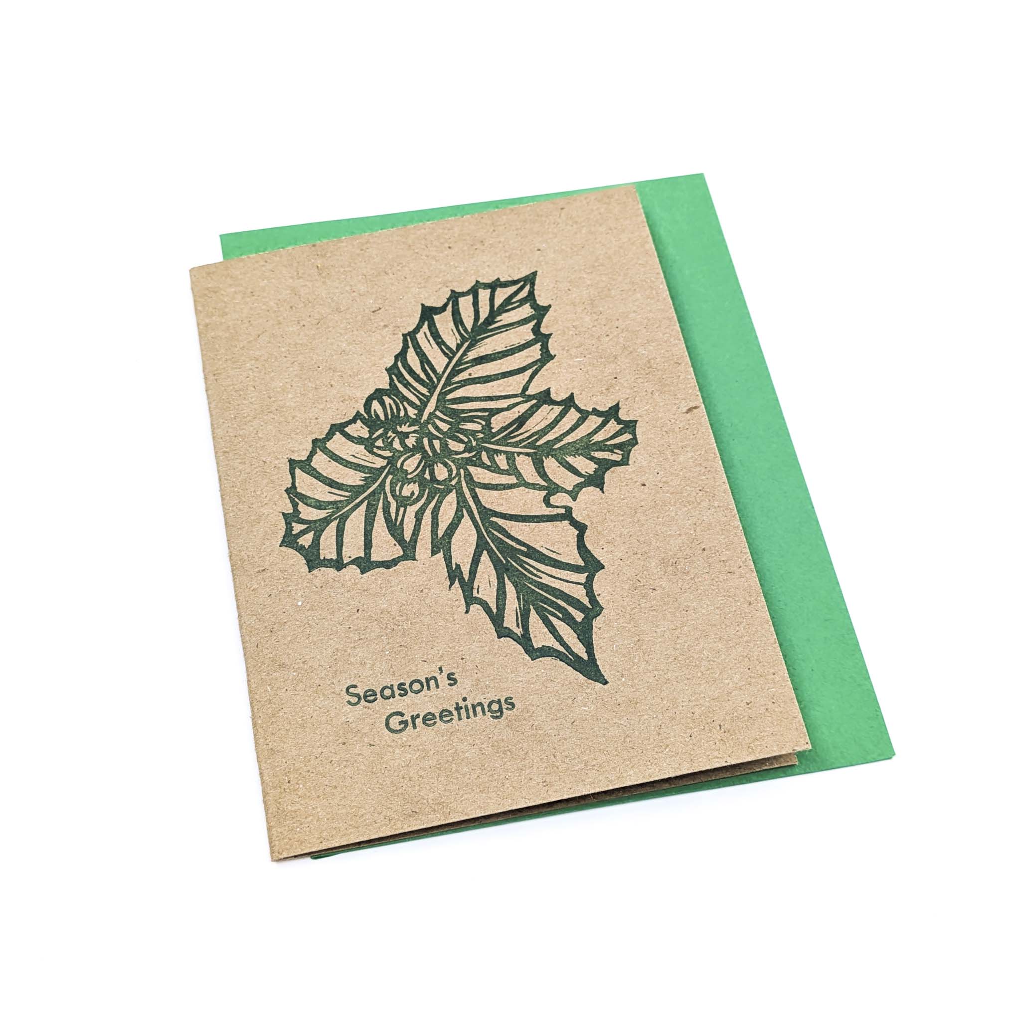 Season's Greetings Card (Holly)