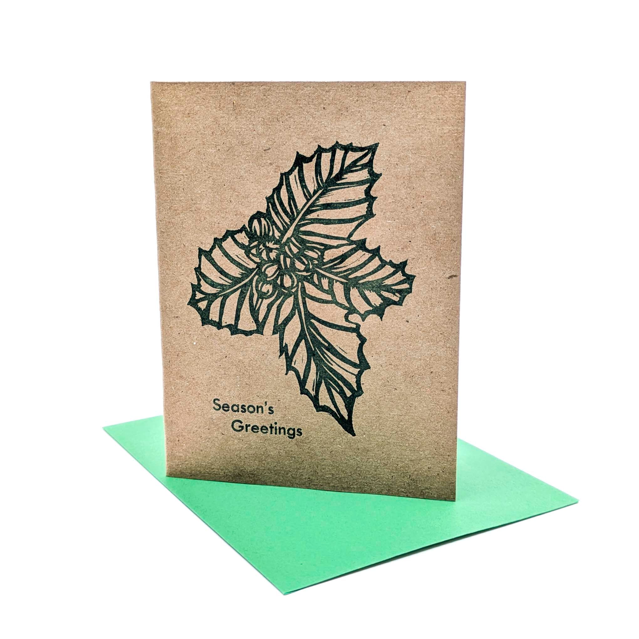 Season's Greetings Card (Holly)