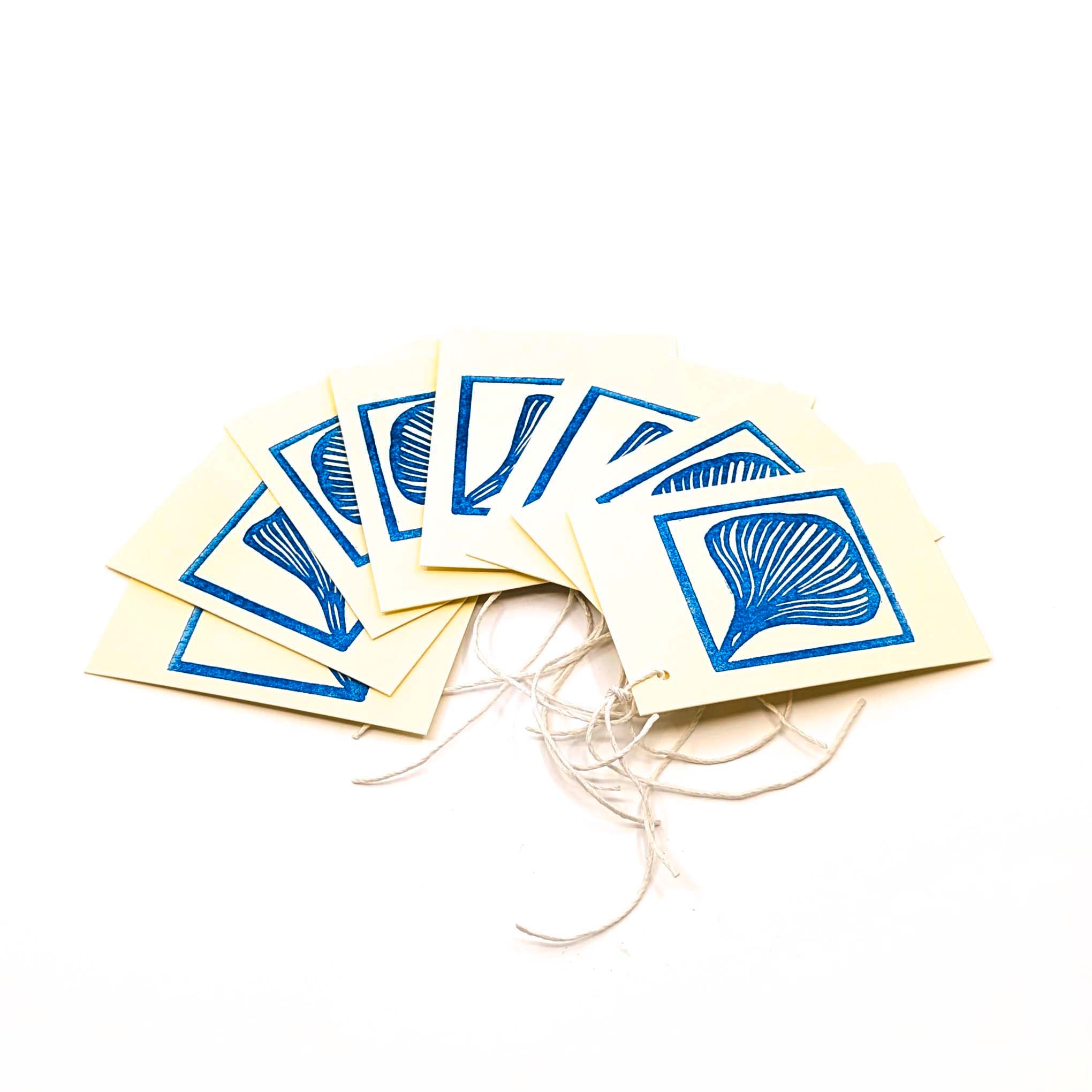 Ginkgo Gift Tags (Blue/Pack of 9)