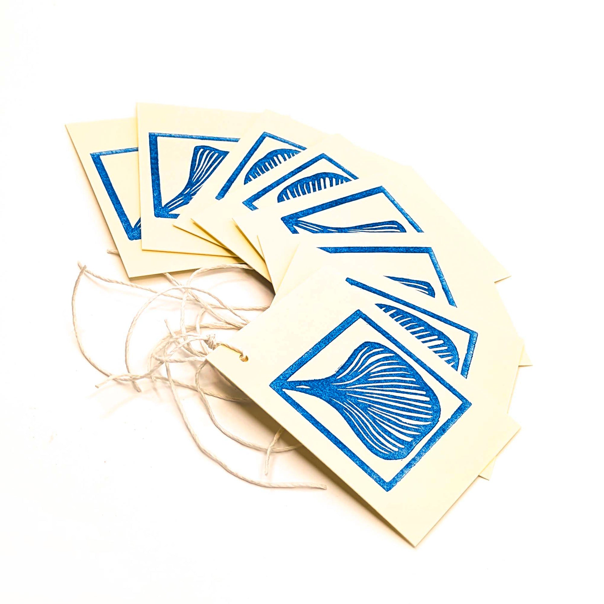 Ginkgo Gift Tags (Blue/Pack of 9)