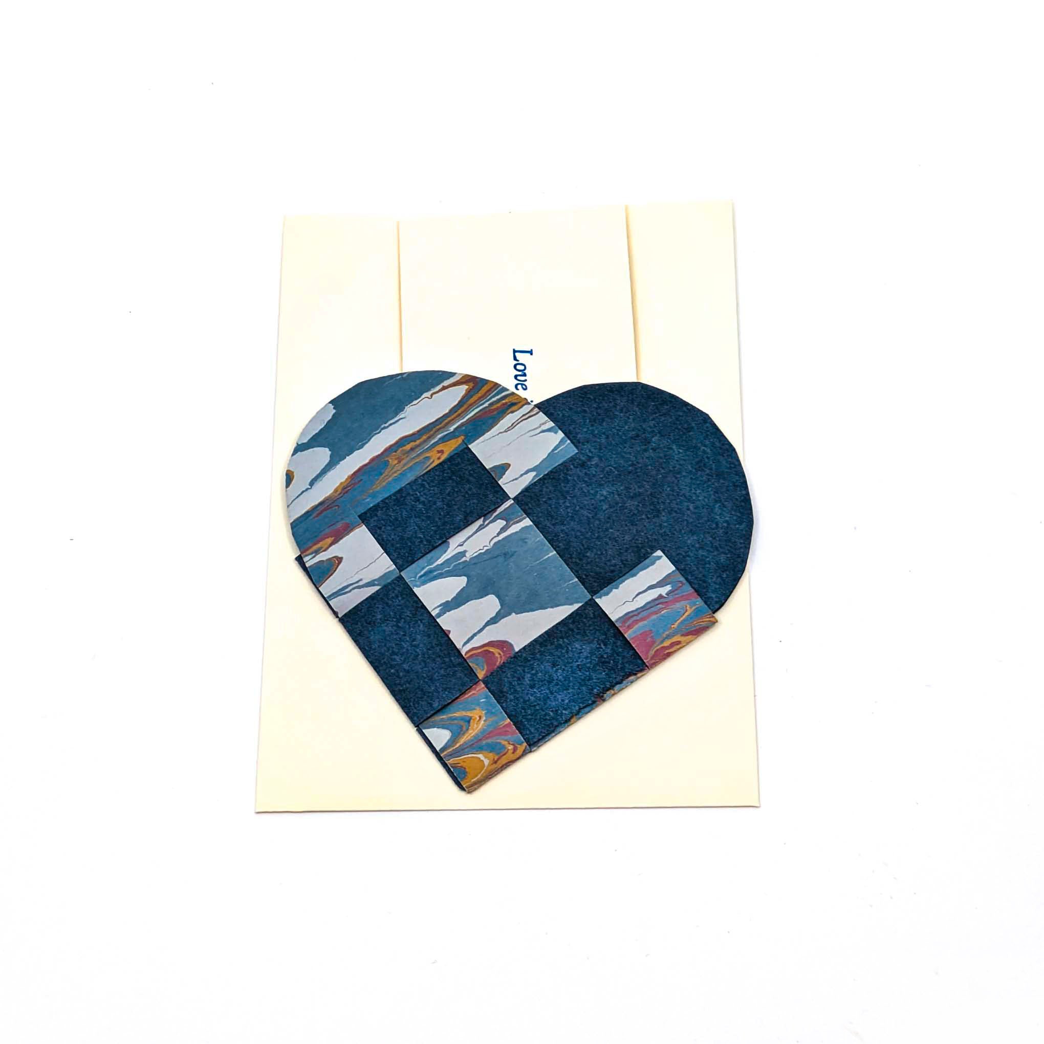 Heart Basket Weave Cards