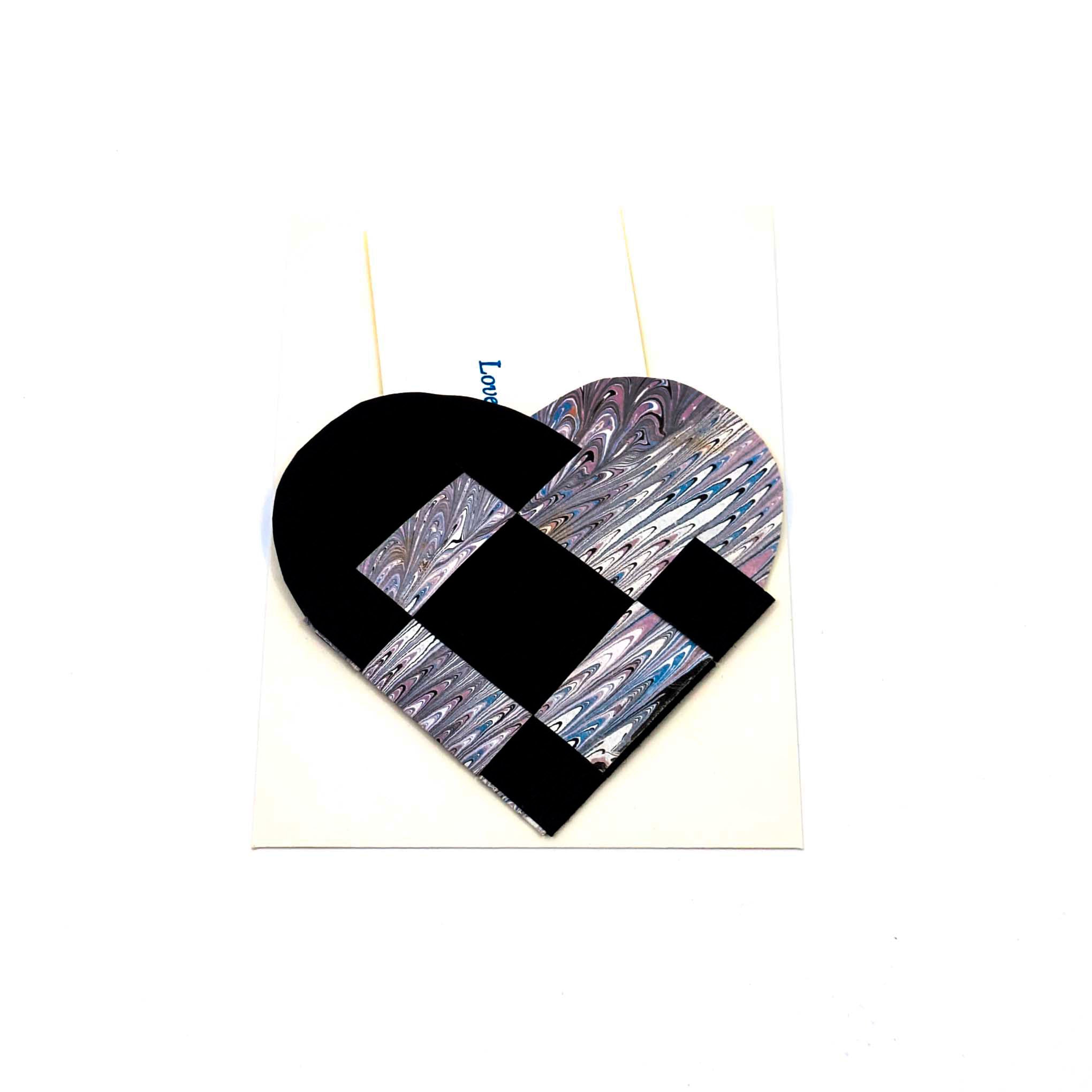 Heart Basket Weave Cards