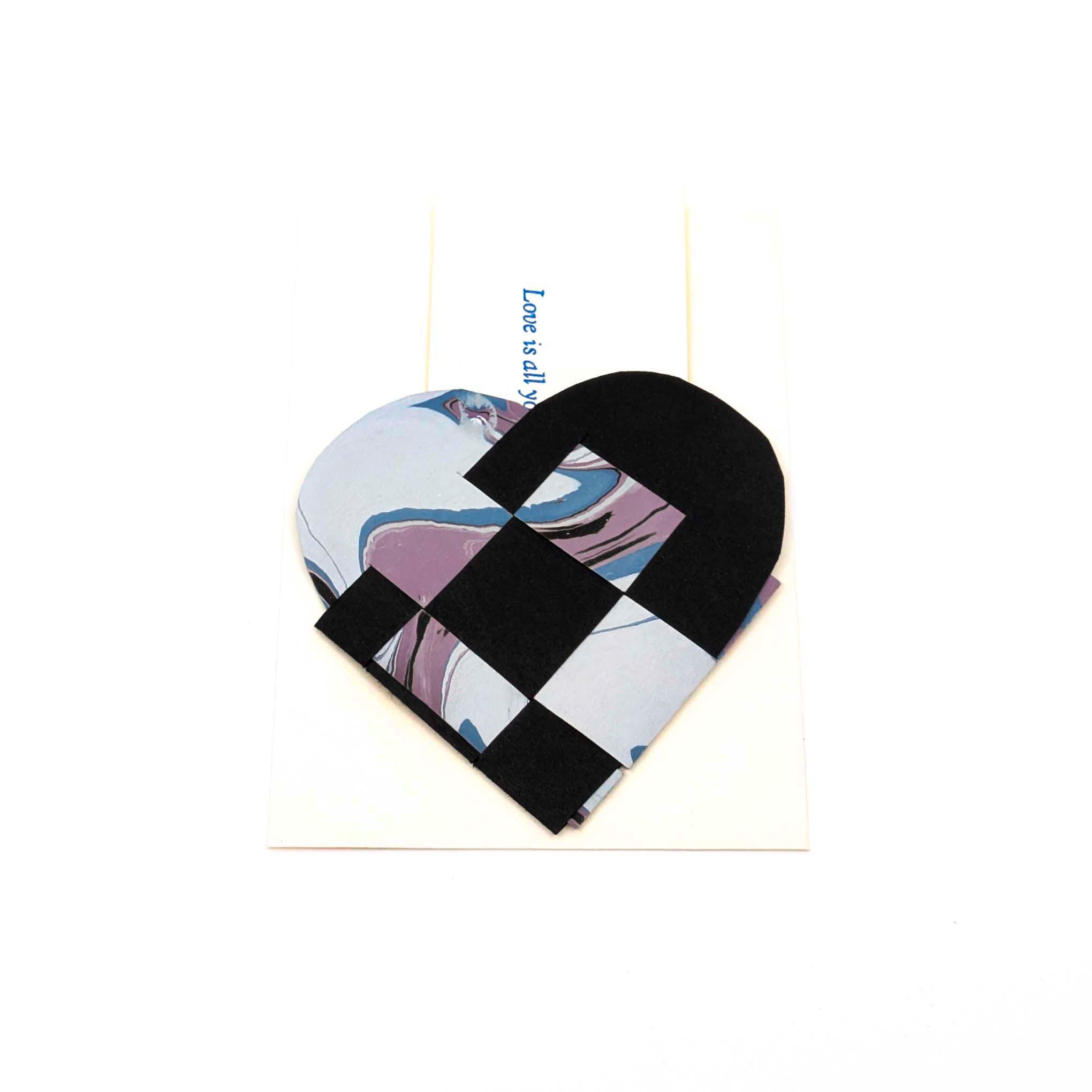 Heart Basket Weave Cards