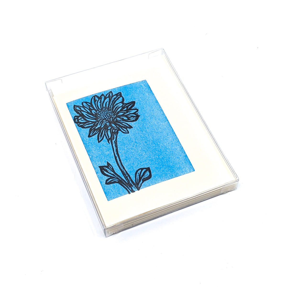 Greeting Card Box Set- Blue Flowers (Set of 4)