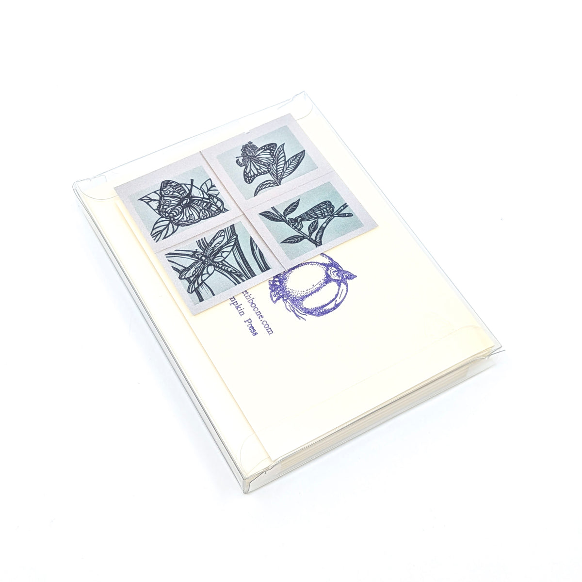 Greeting Card Box Set- Insects on Mint (Set of 4)