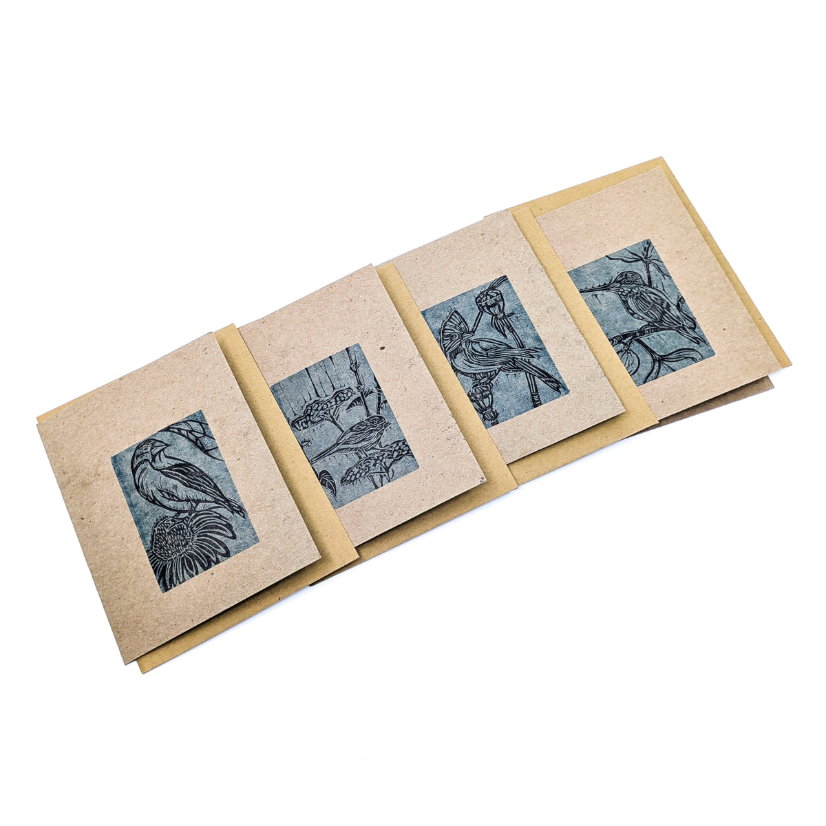 Greeting Card Box Set- Birds on Flowers (Set of 4)