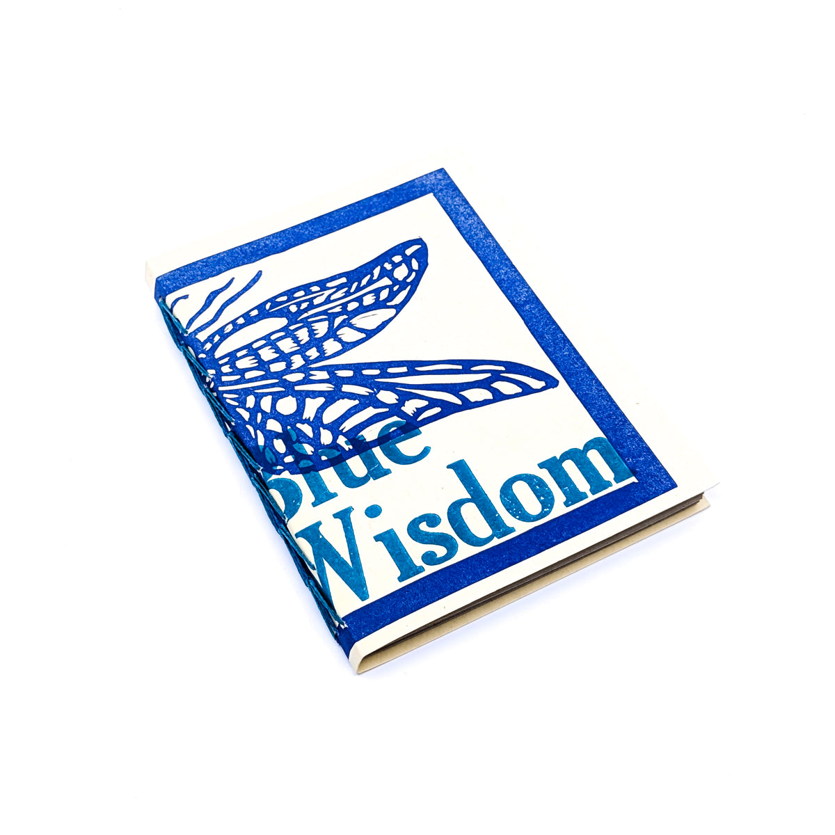 Thick Paper Journal- Blue Wisdom on Cream