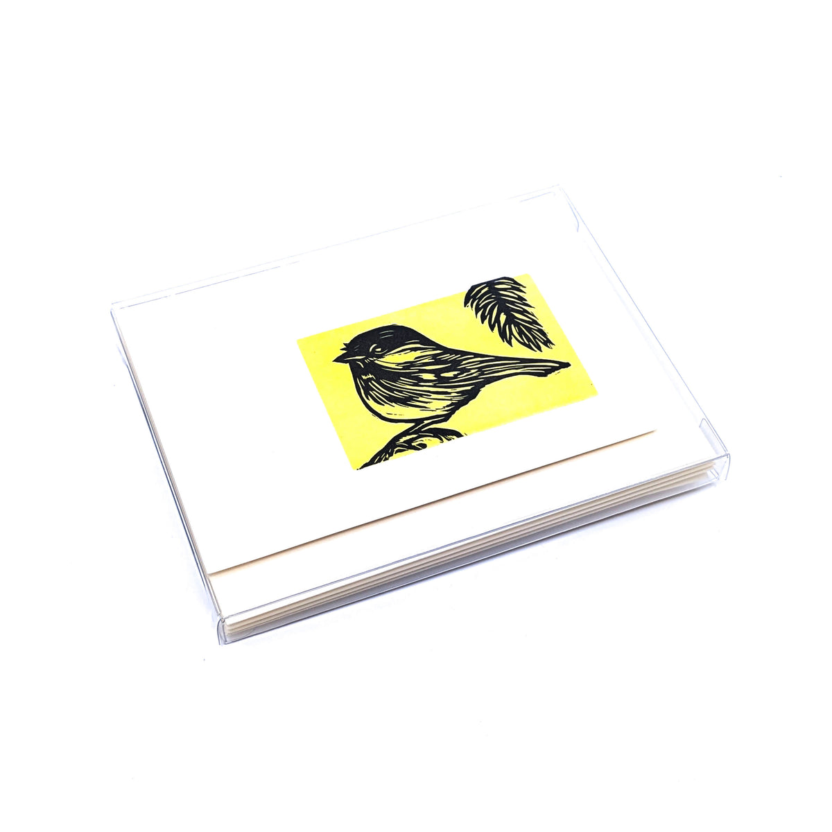 Greeting Card Box Set- Birds on Yellow (Set of 4)