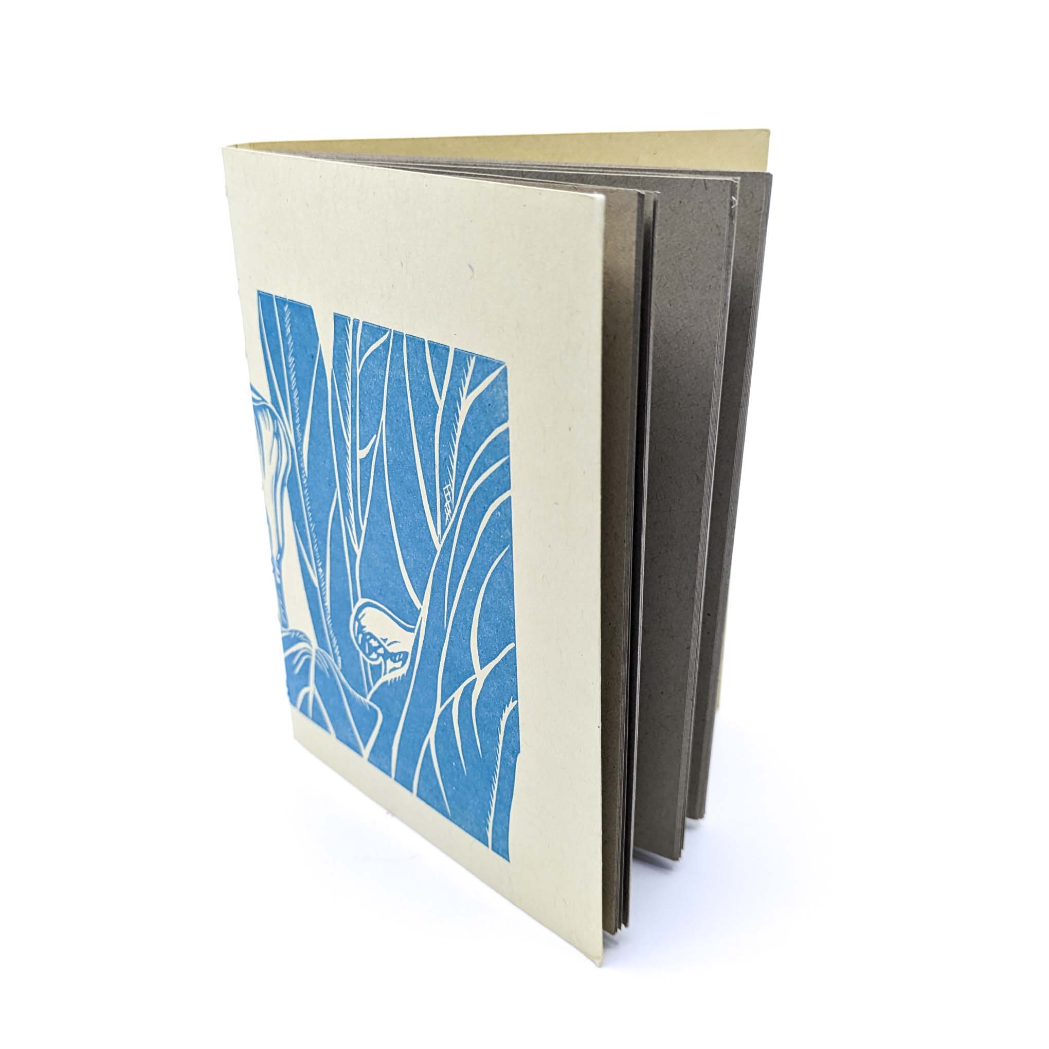 Thick Paper Journal- Cerulean Dragonfly on Cream