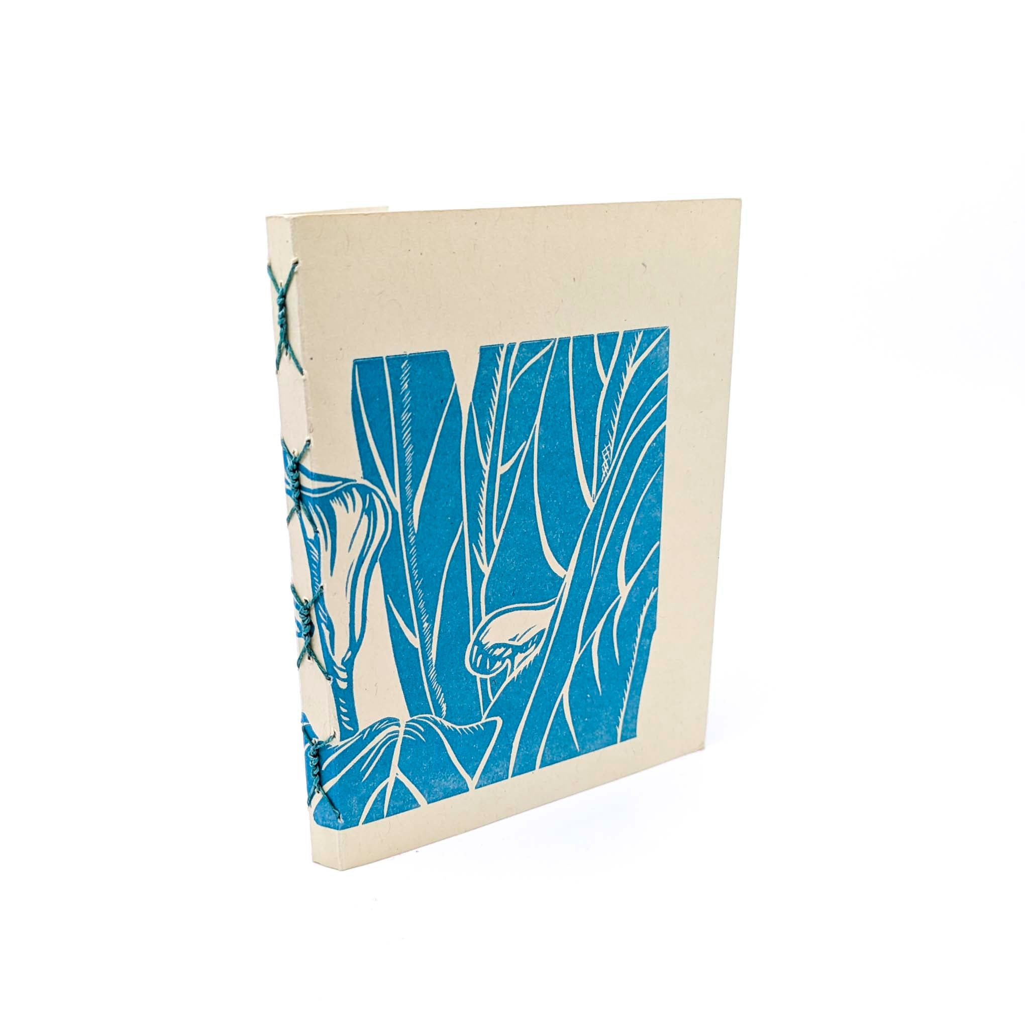 Thick Paper Journal- Cerulean Dragonfly on Cream