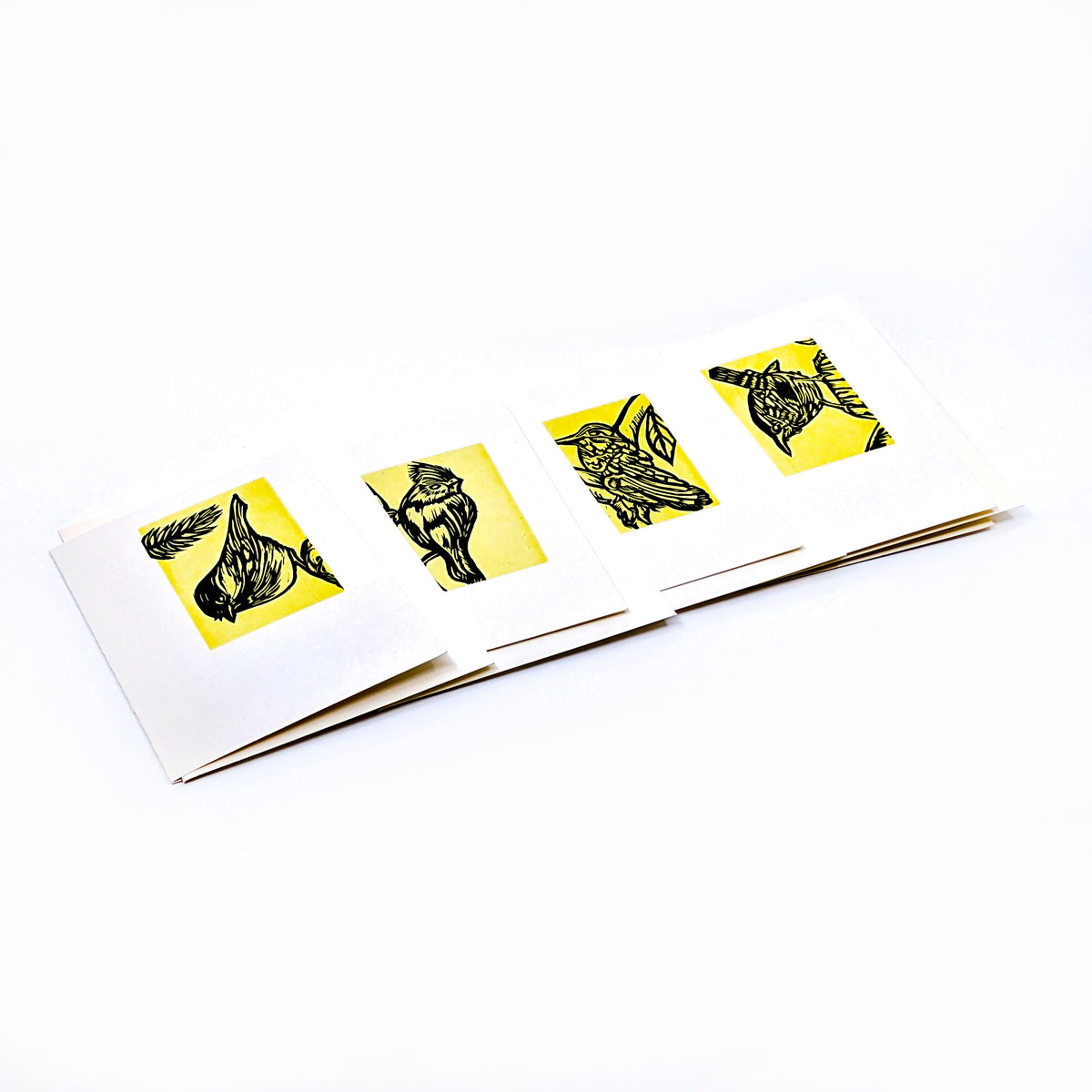 Greeting Card Box Set- Birds on Yellow (Set of 4)