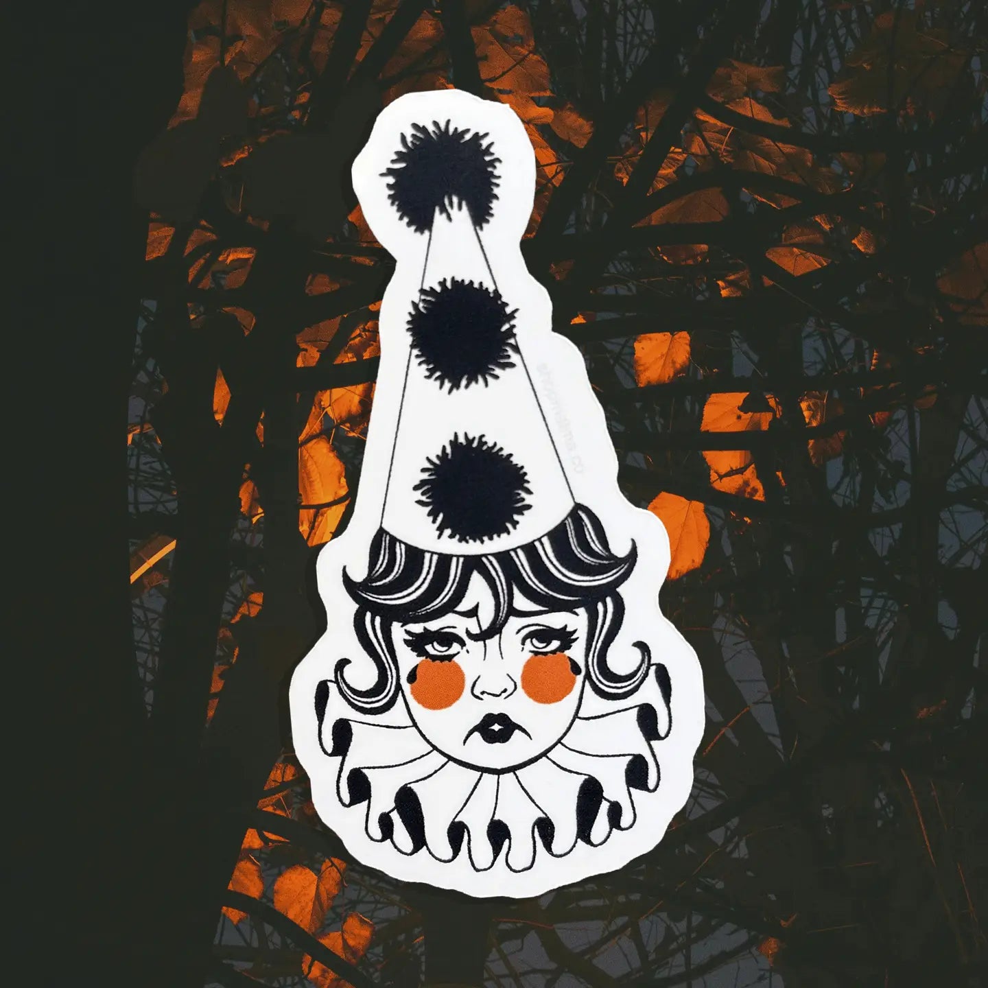 Melancholy Clown Sticker