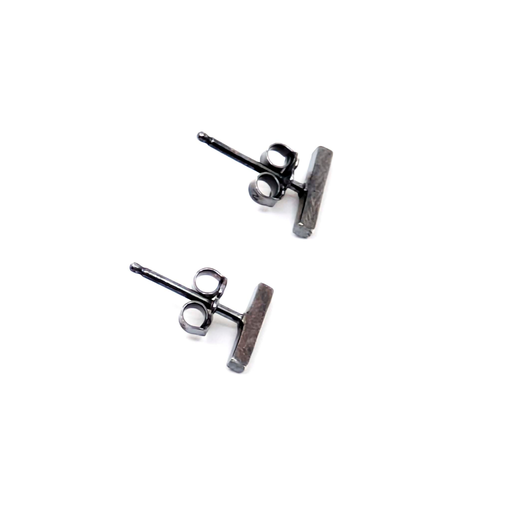 Bar Earrings-Small/Black